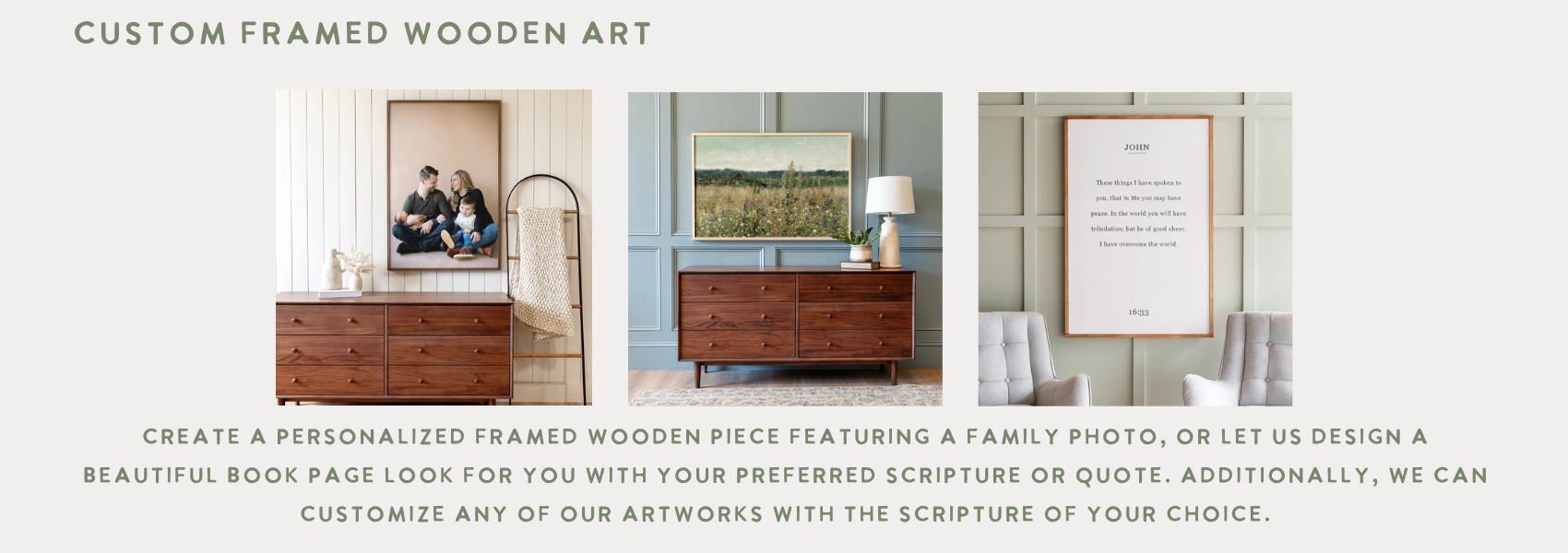 Custom - Framed Wooden Art