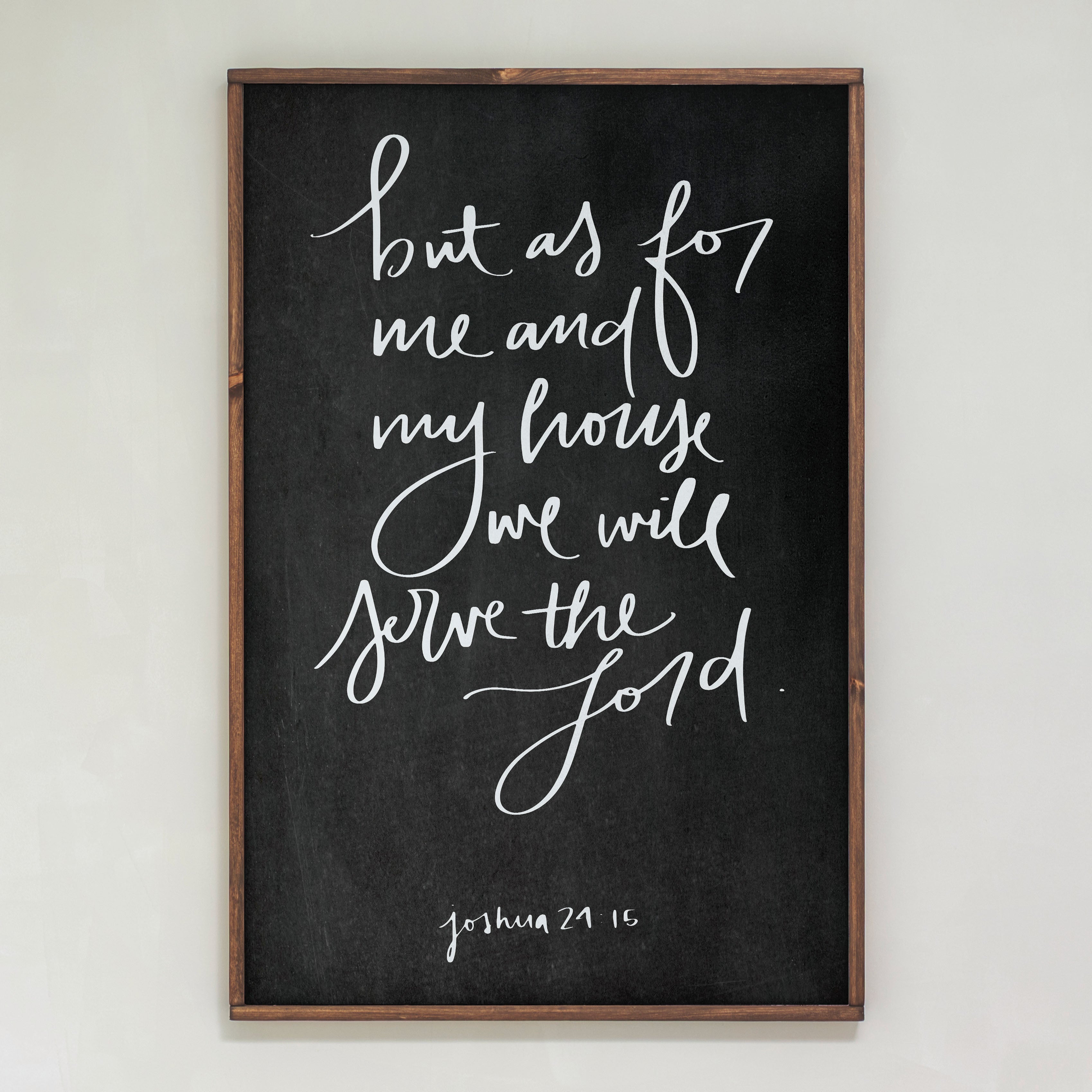 As For Me And My House Hand Lettered | Framed Wooden Art | 102