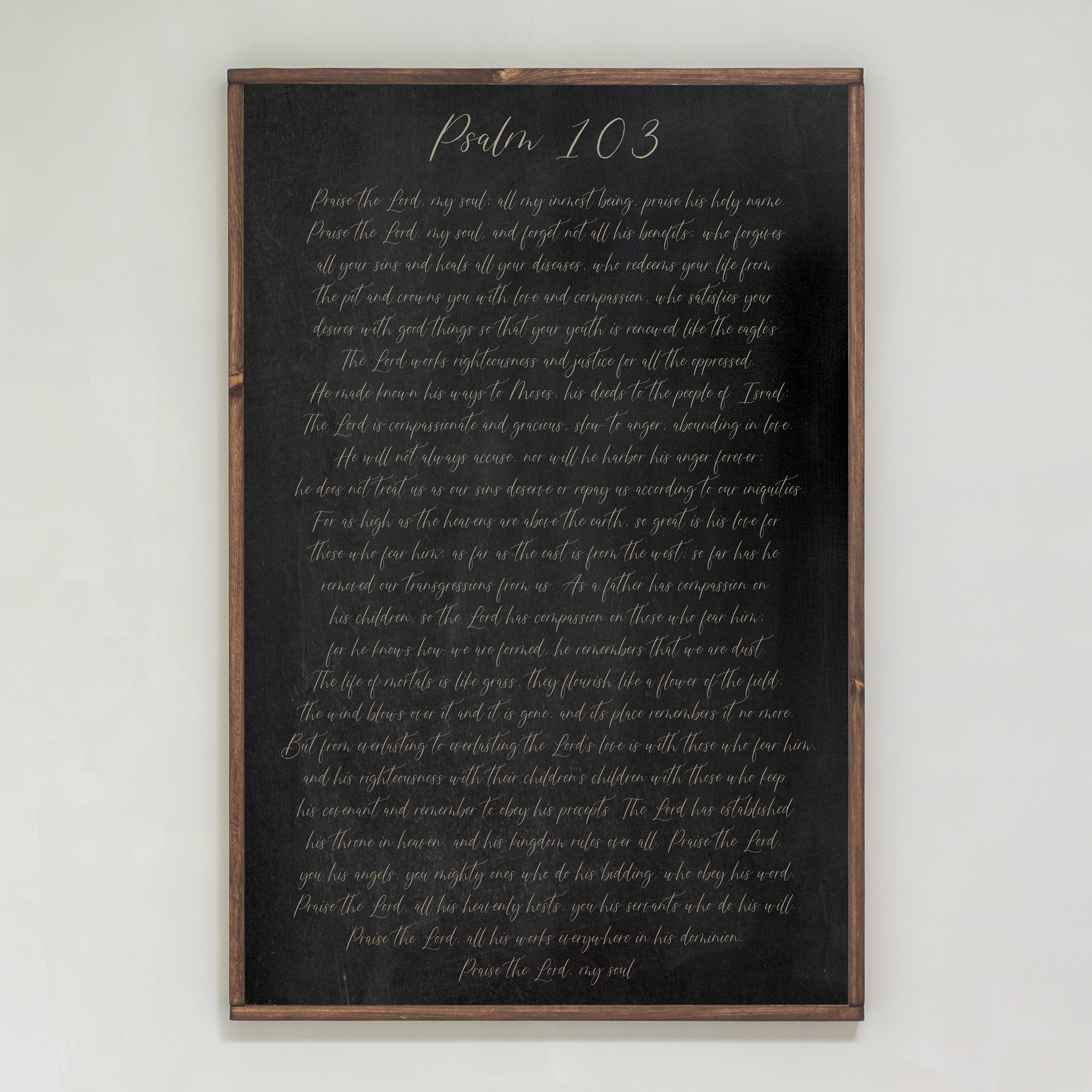 Psalm 103 | Framed Wooden Art | 130