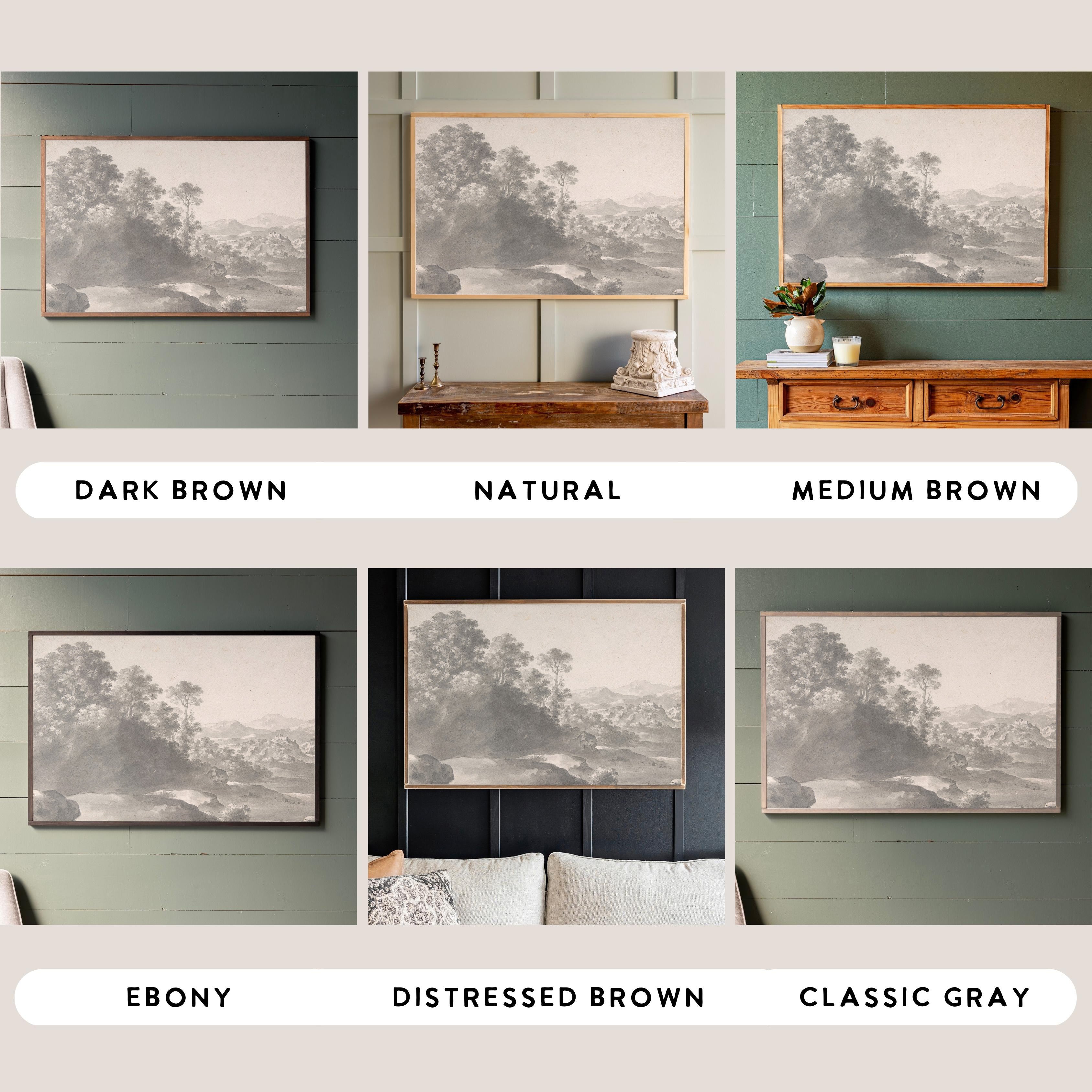 Black and White Landscape | Framed Wooden Art - Horizontal | 162