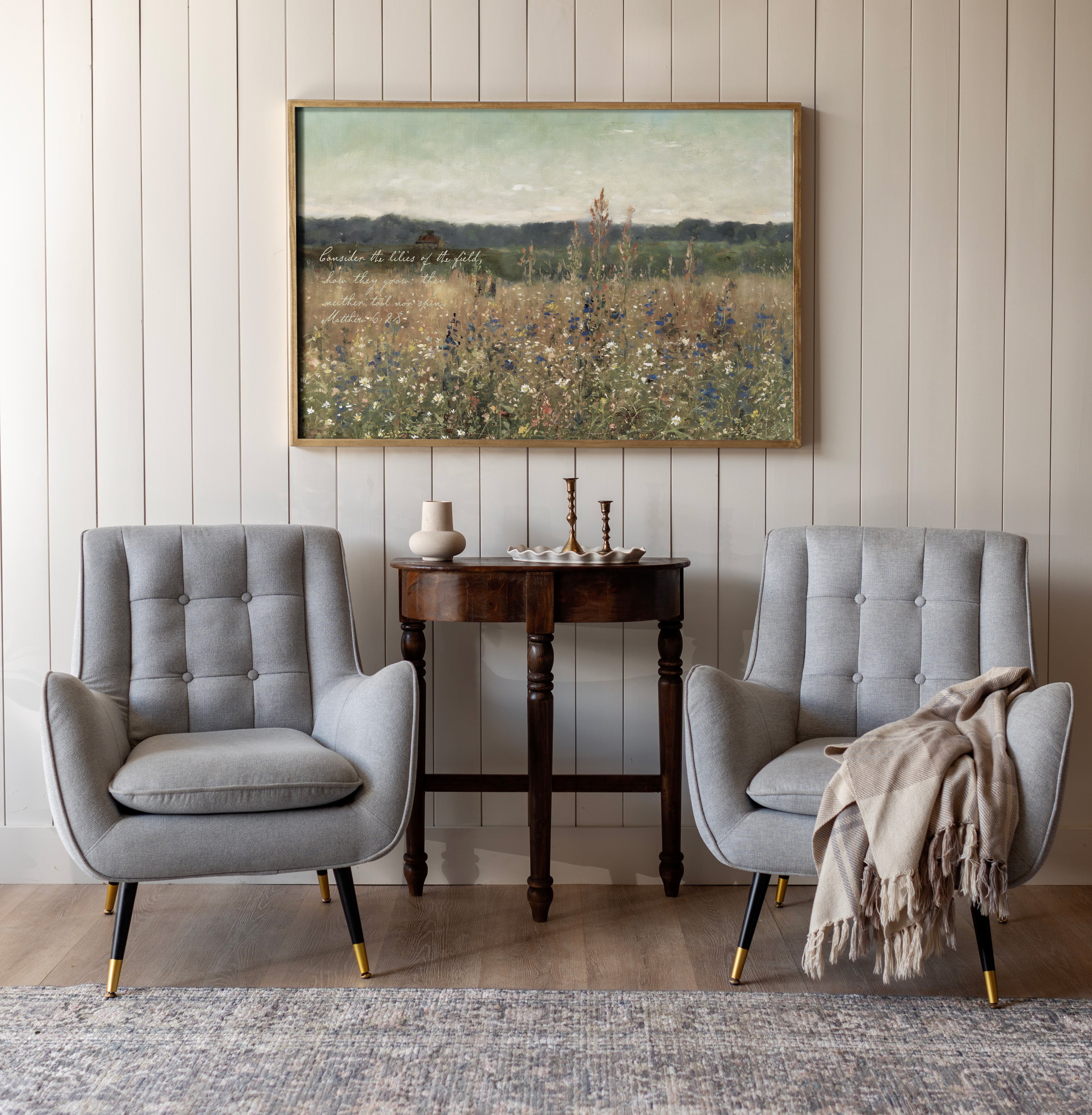 "Consider the Lilies" Framed Canvas | Horizontal | 170