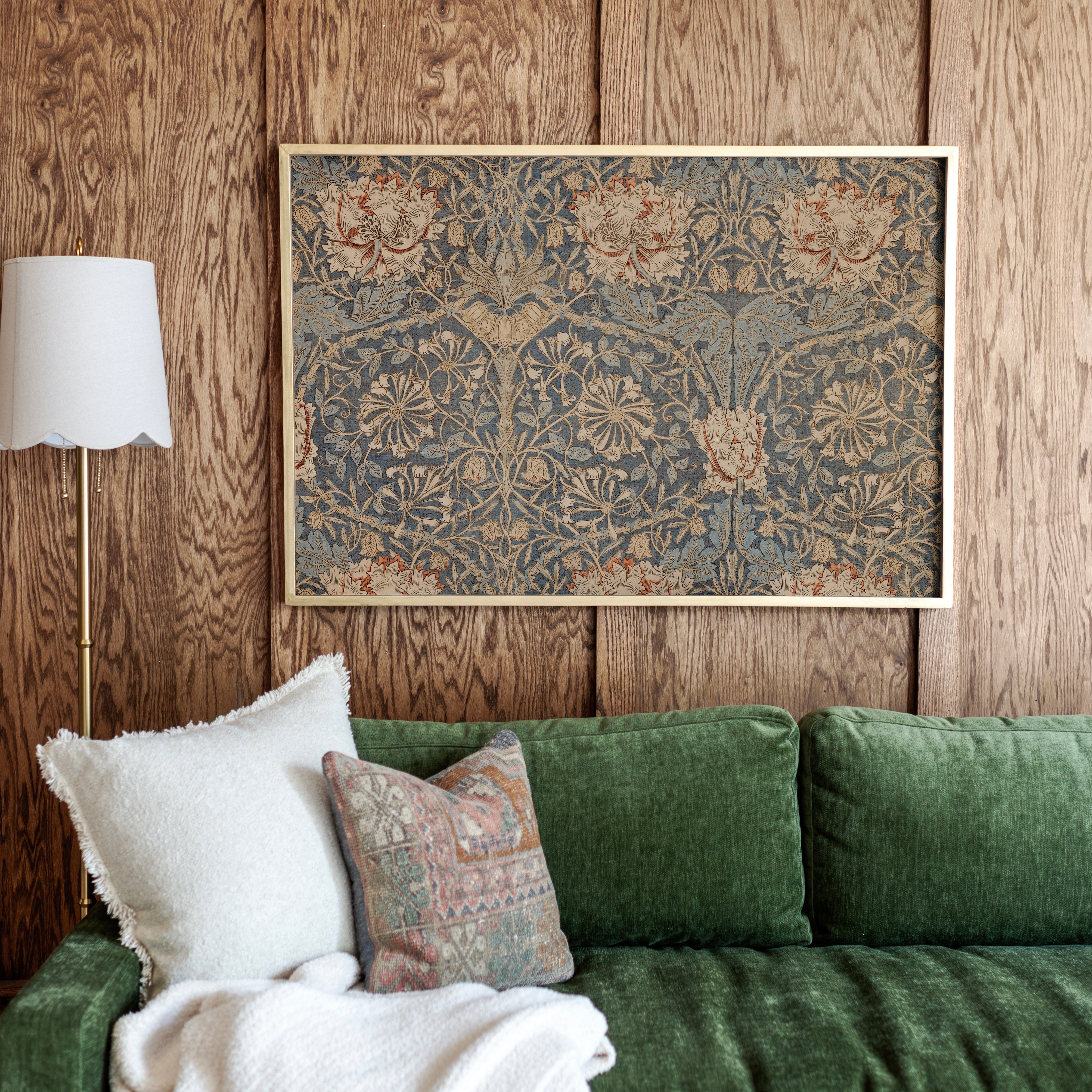 "Blue Textile" Framed Canvas | Horizontal | 173