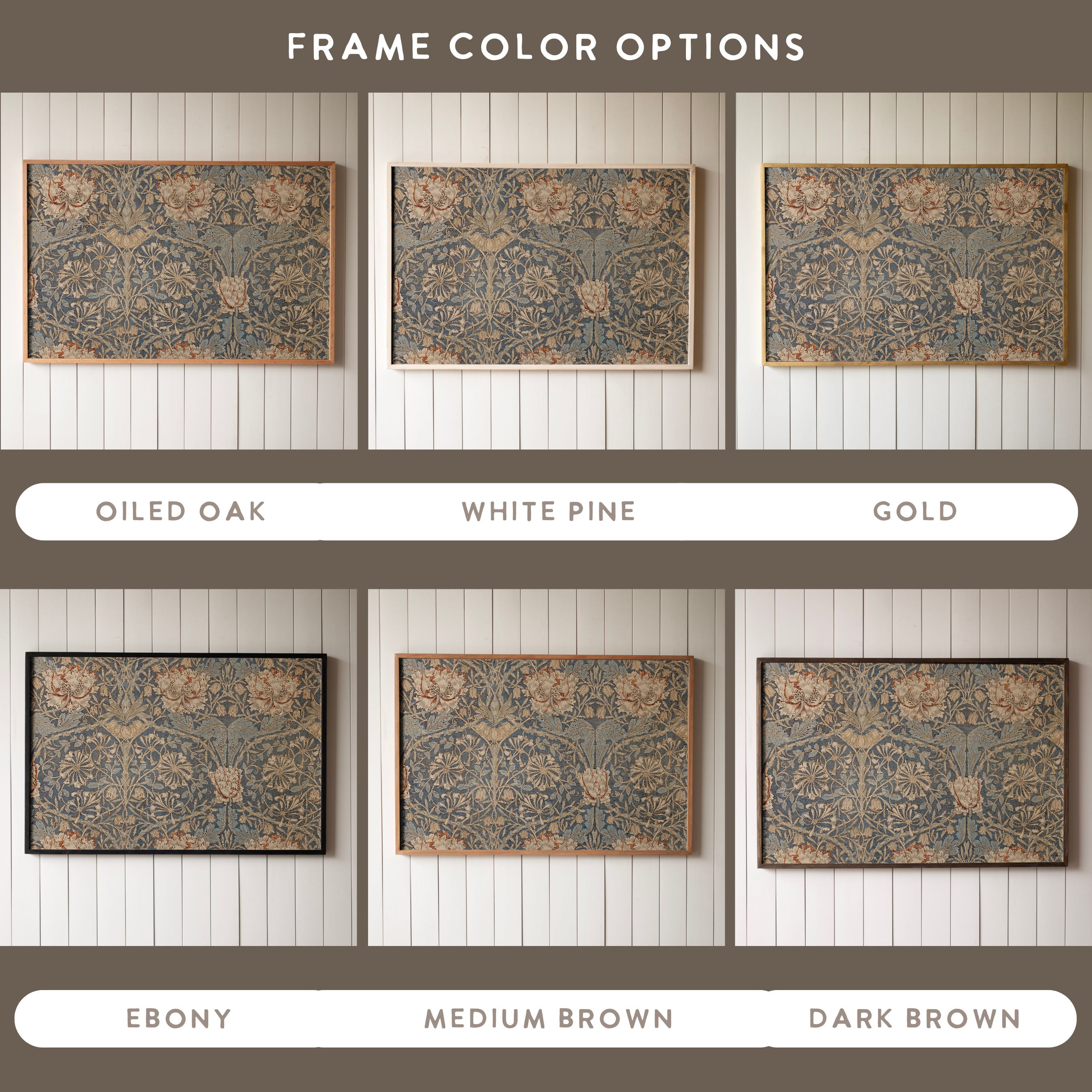 "Blue Textile" Framed Canvas | Horizontal | 173