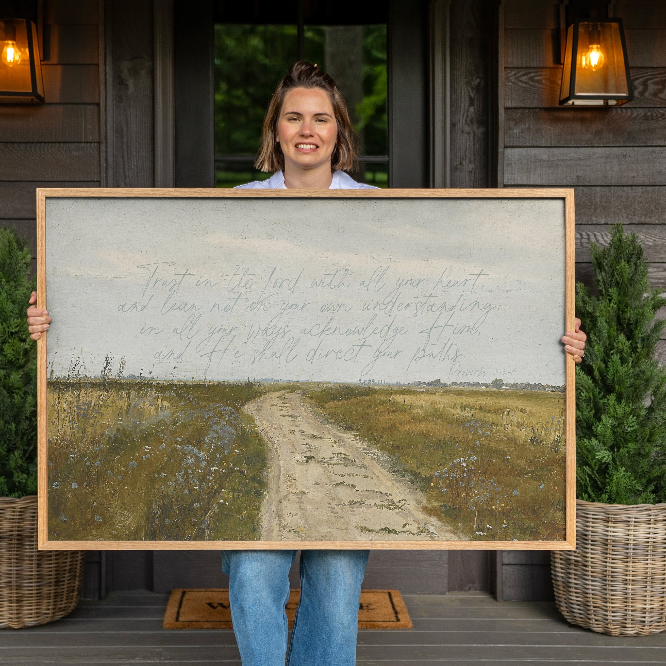 "Trust in the Lord" Framed Canvas | Horizontal | 179