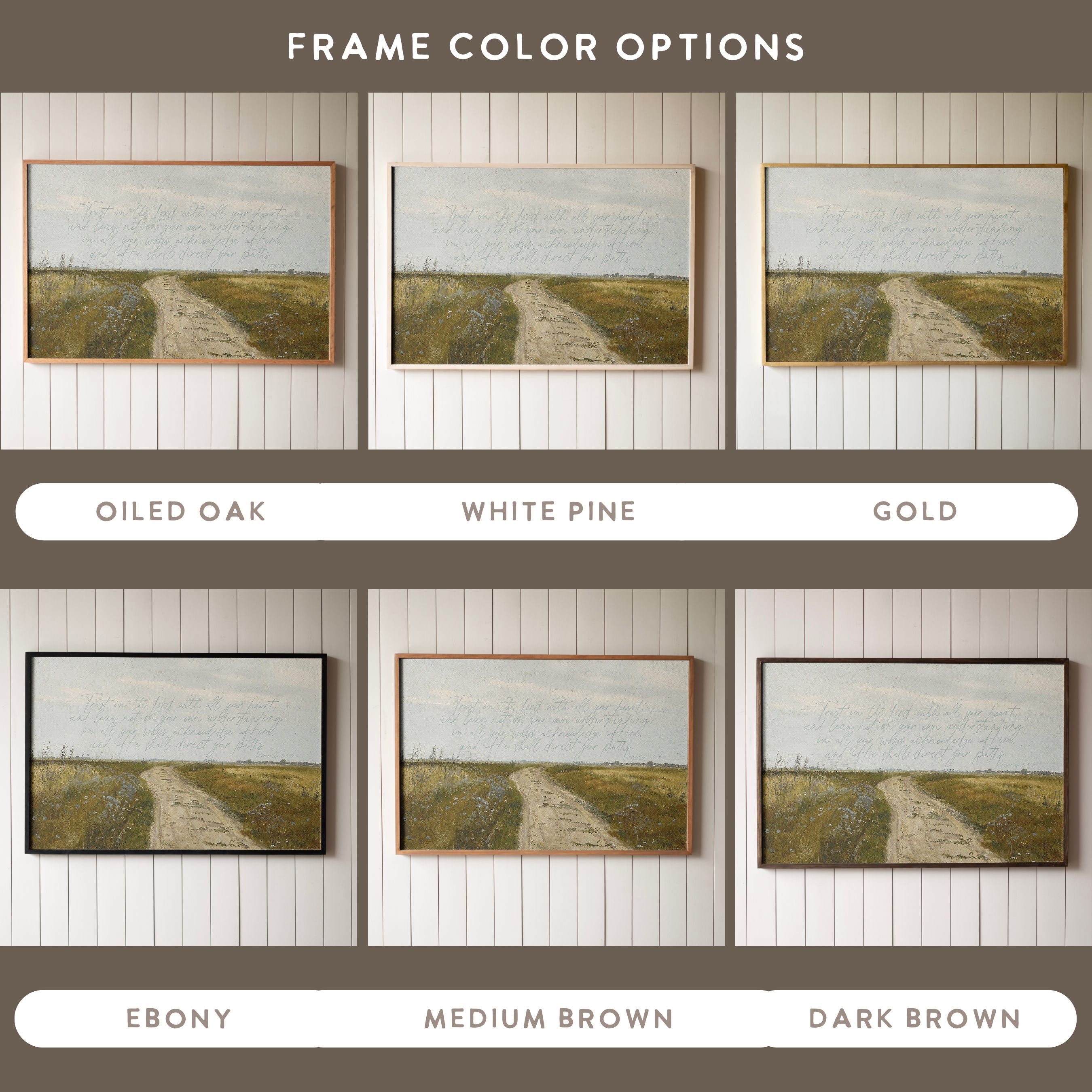 "Trust in the Lord" Framed Canvas | Horizontal | 179