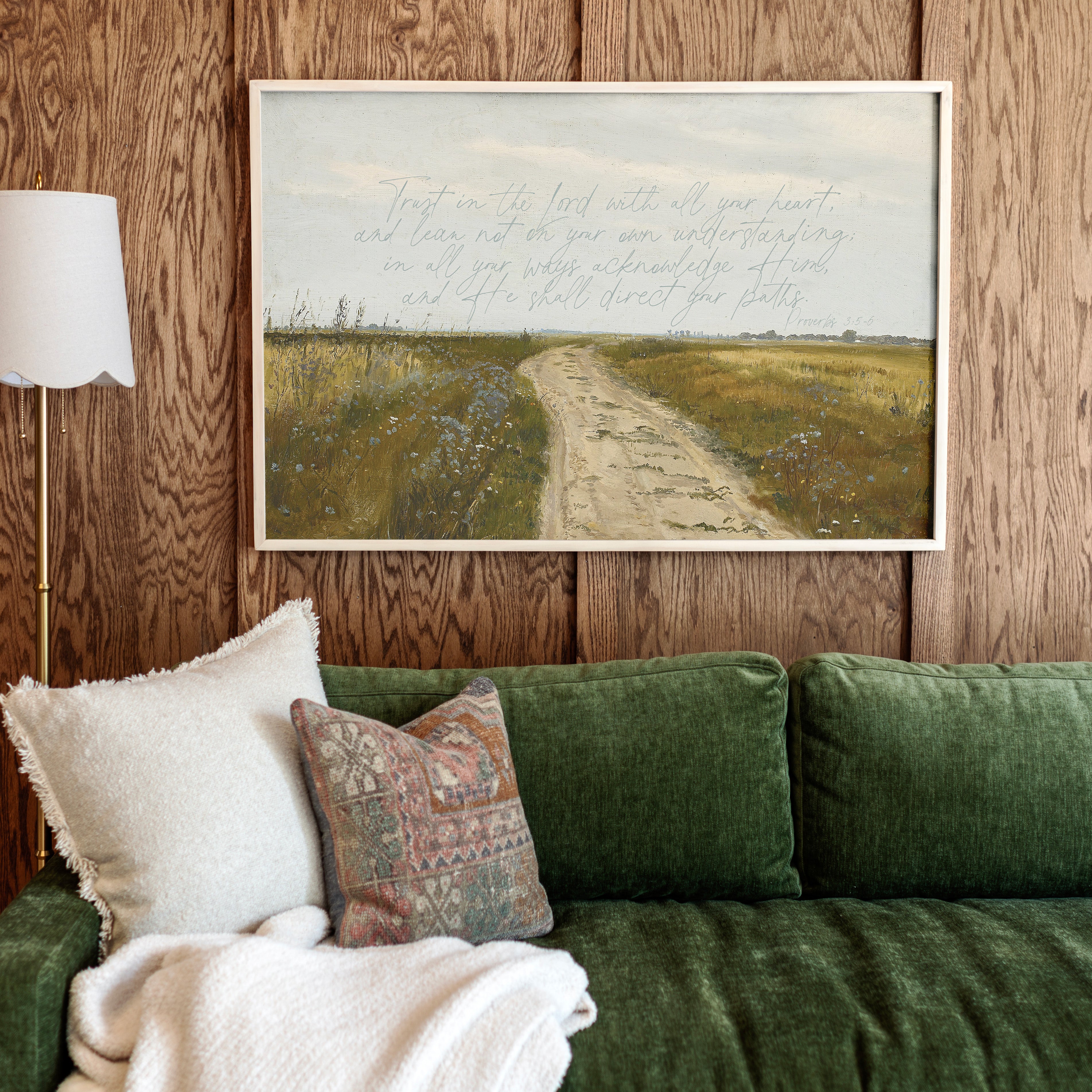"Trust in the Lord" Framed Canvas | Horizontal | 179