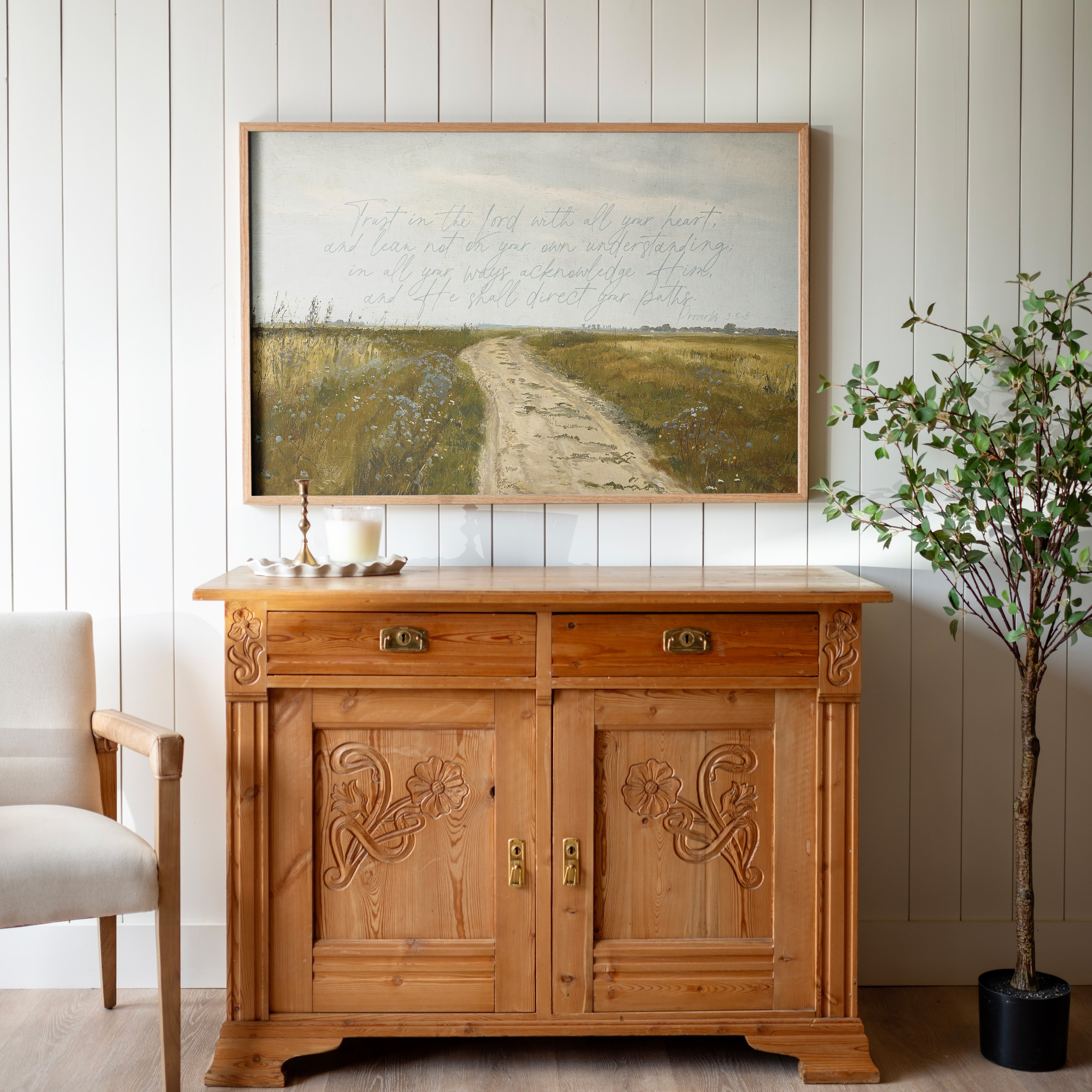 "Trust in the Lord" Framed Canvas | Horizontal | 179