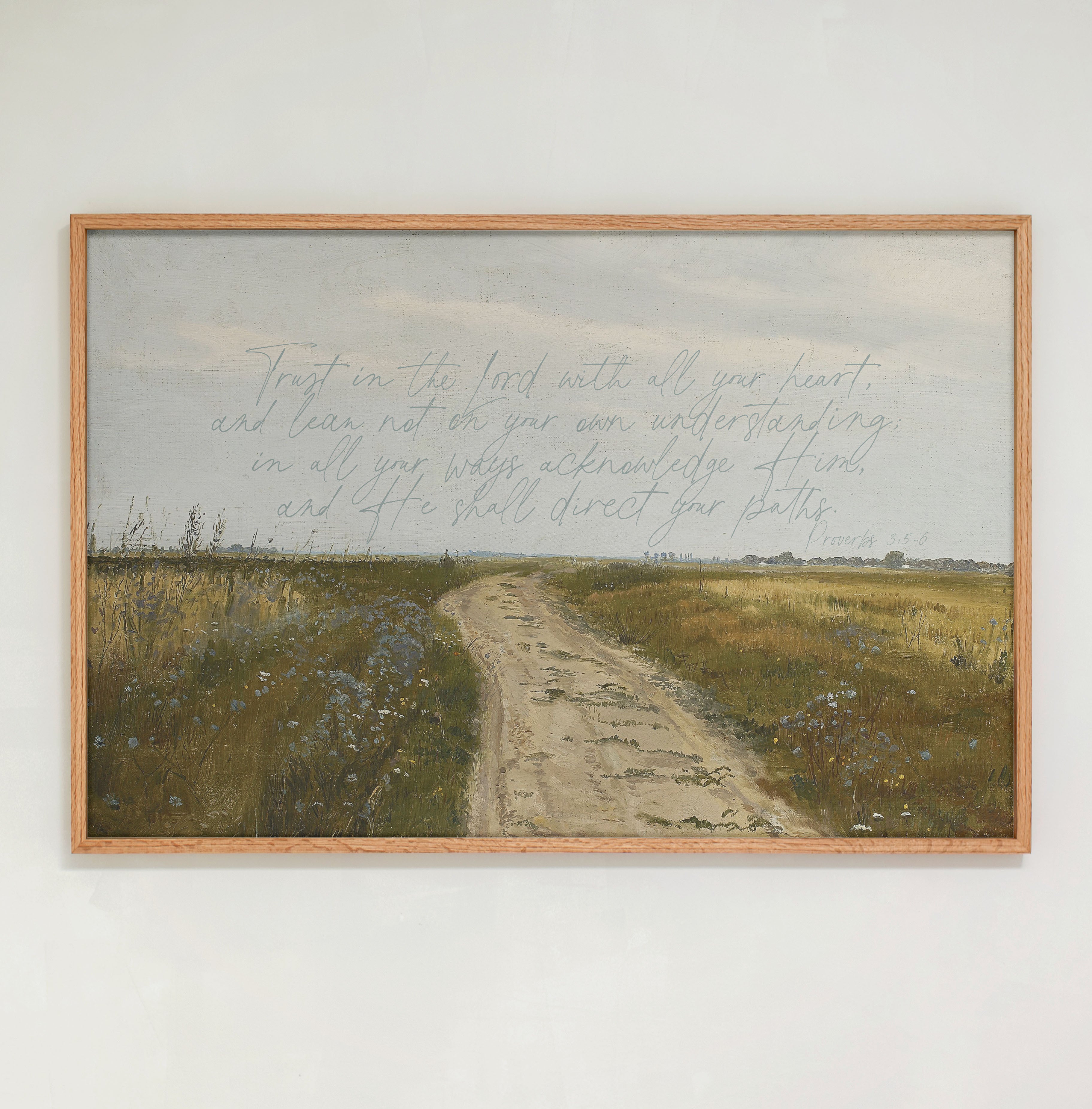 "Trust in the Lord" Framed Canvas | Horizontal | 179