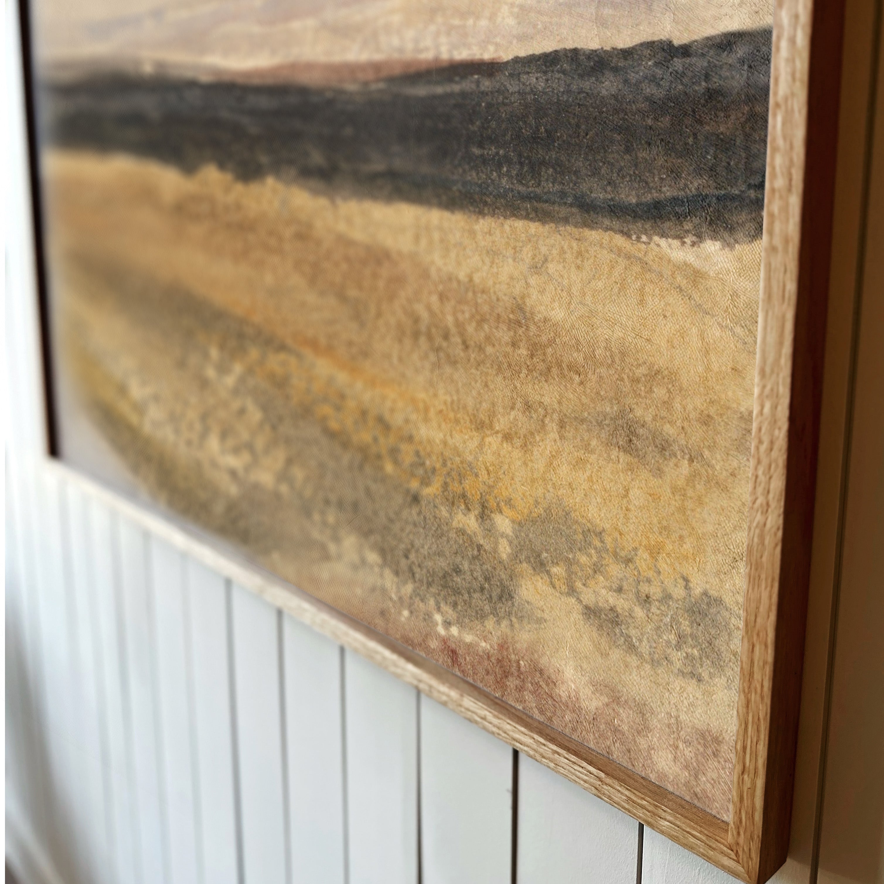 "Prairie Abstract" Framed Canvas | Vertical | 187