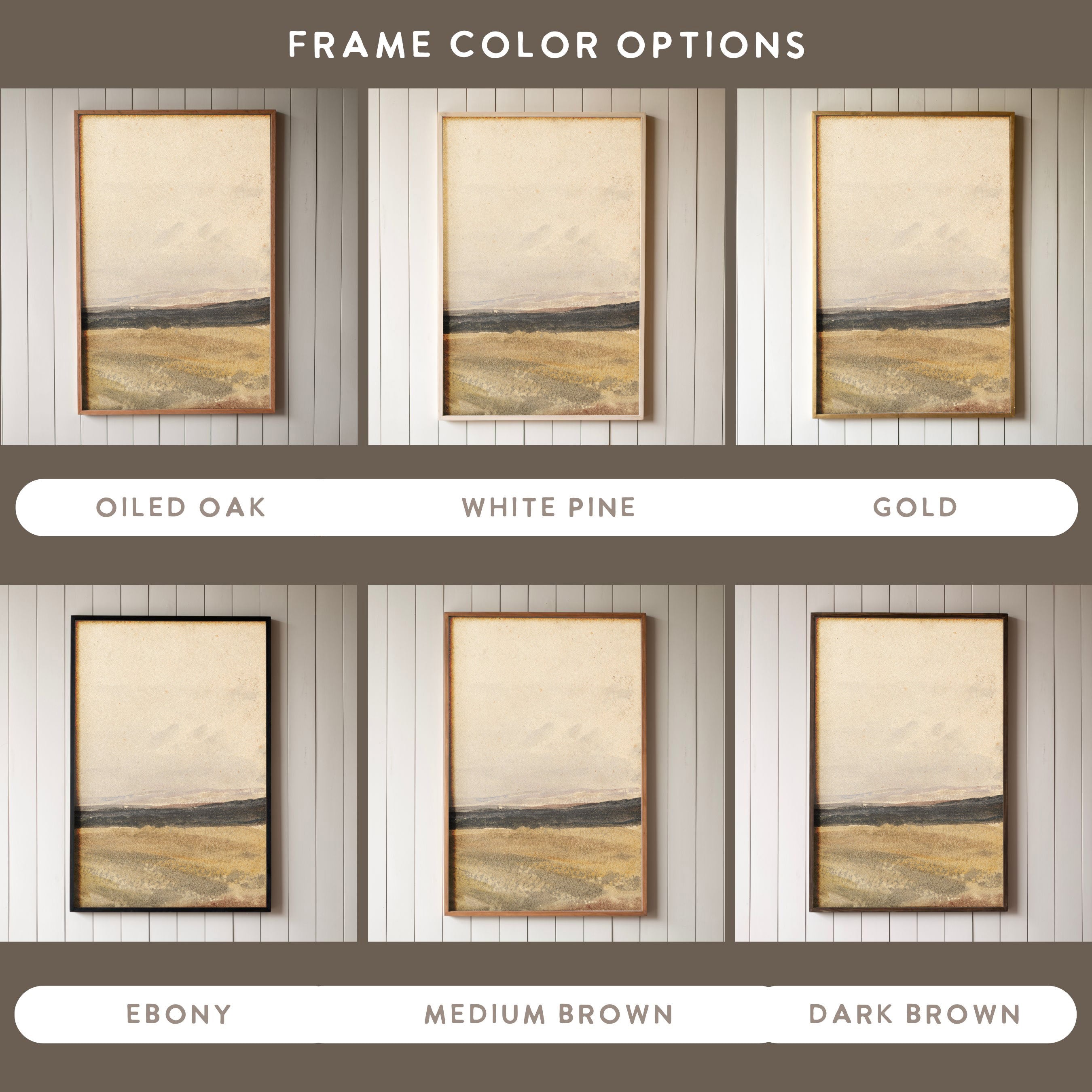 "Prairie Abstract" Framed Canvas | Vertical | 187