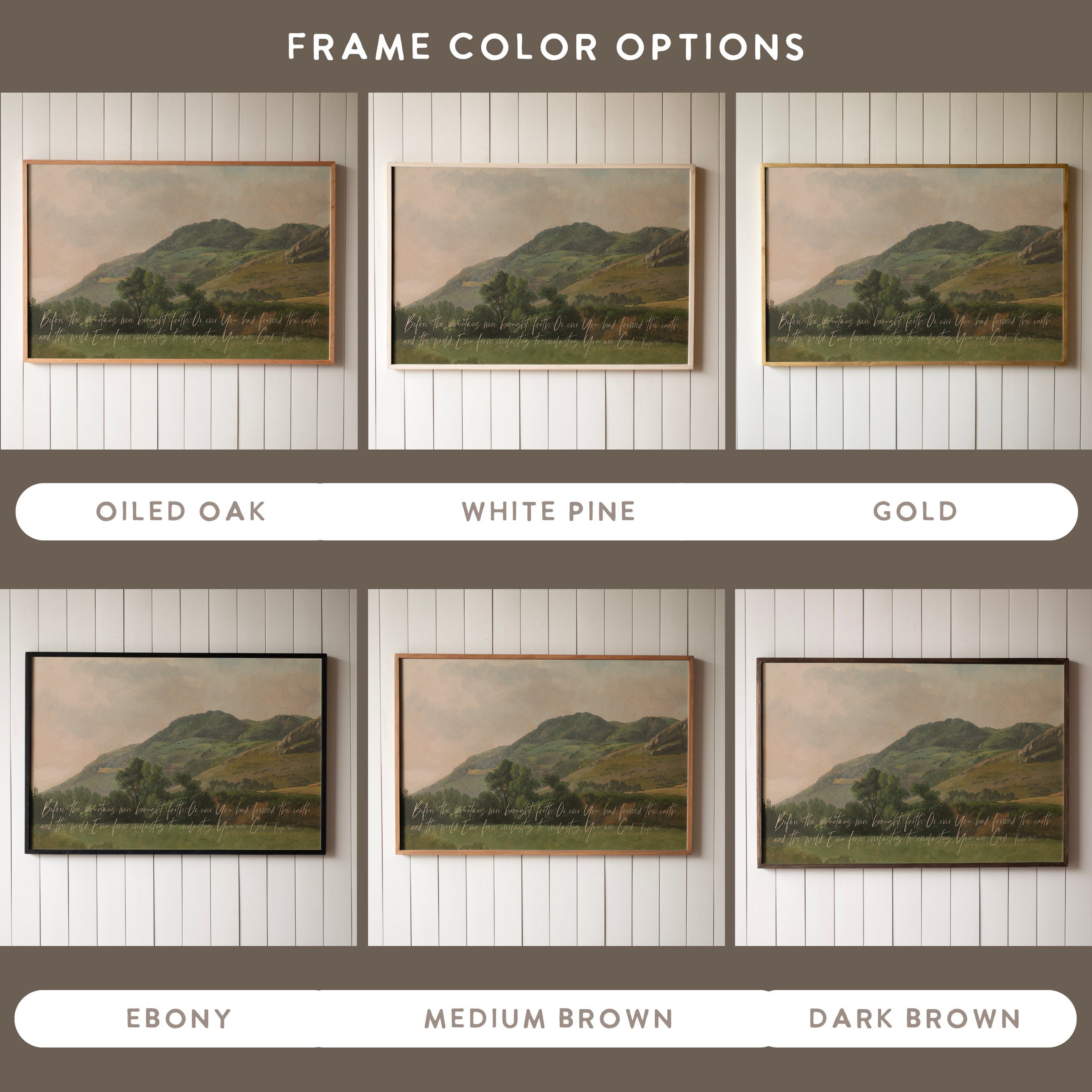 "Before the Mountains" Framed Canvas | Horizontal | 208