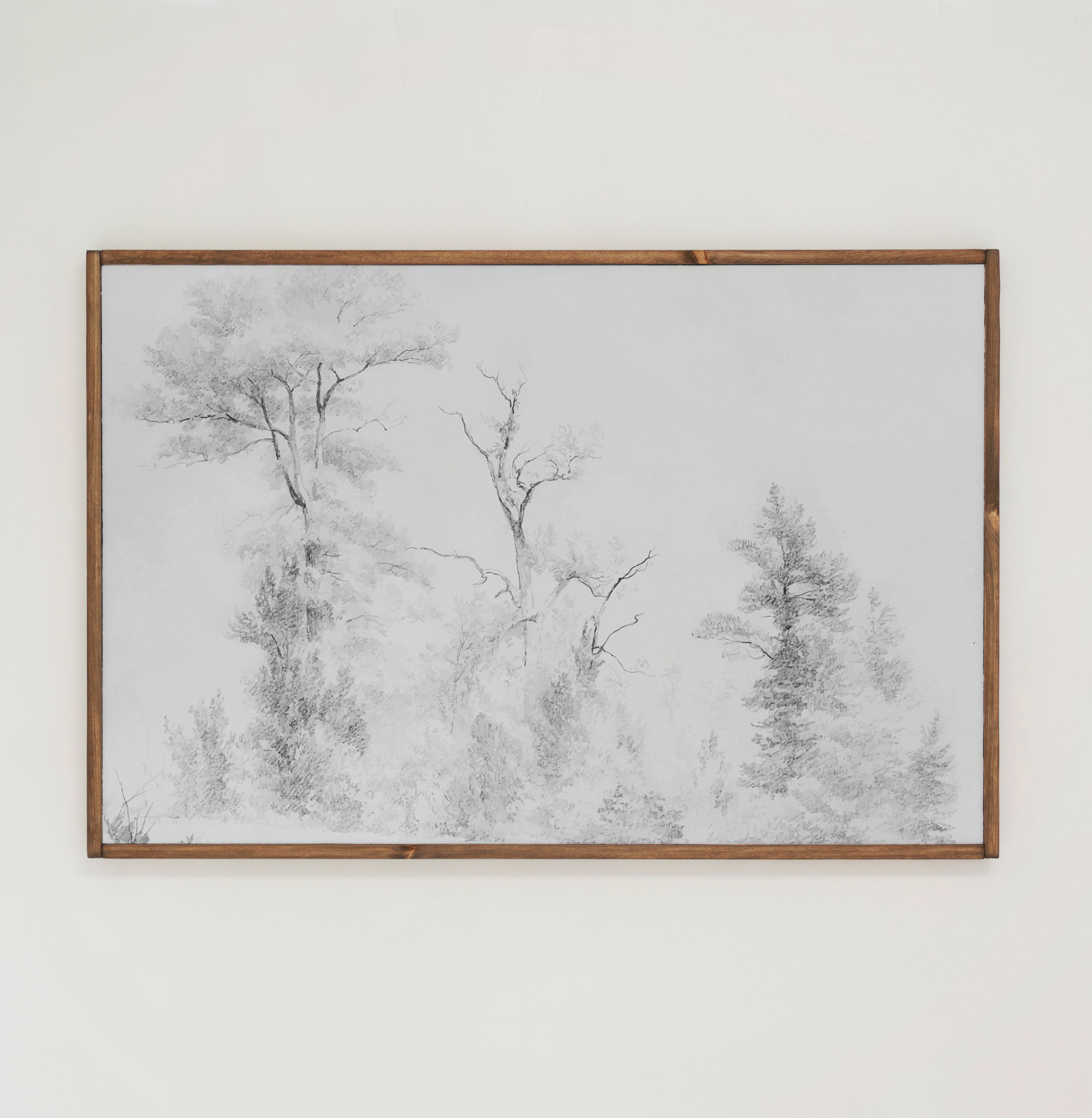Winter Sketch | Framed Wooden Art - Horizontal | 212