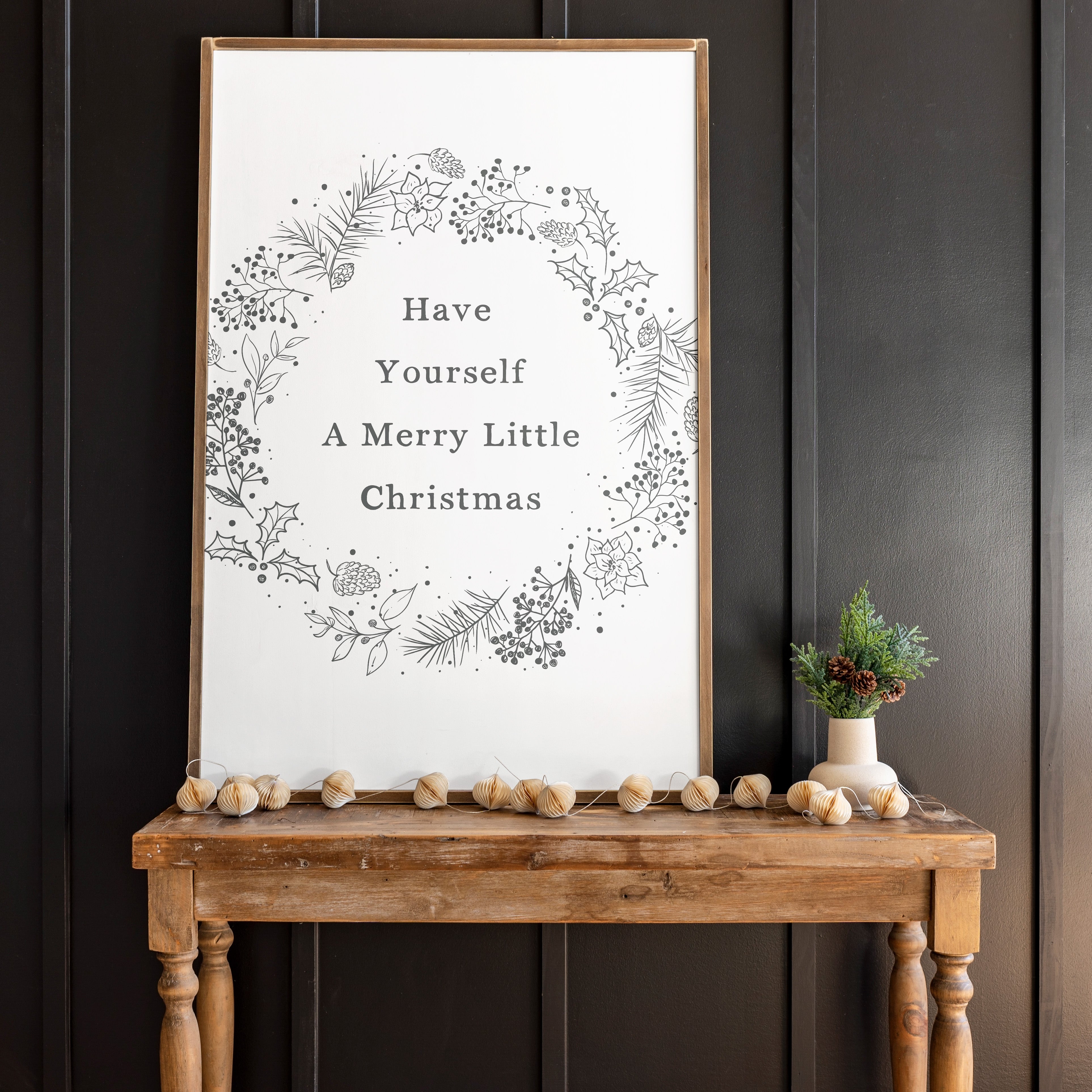 Merry Little Christmas | Framed Wooden Art | 365