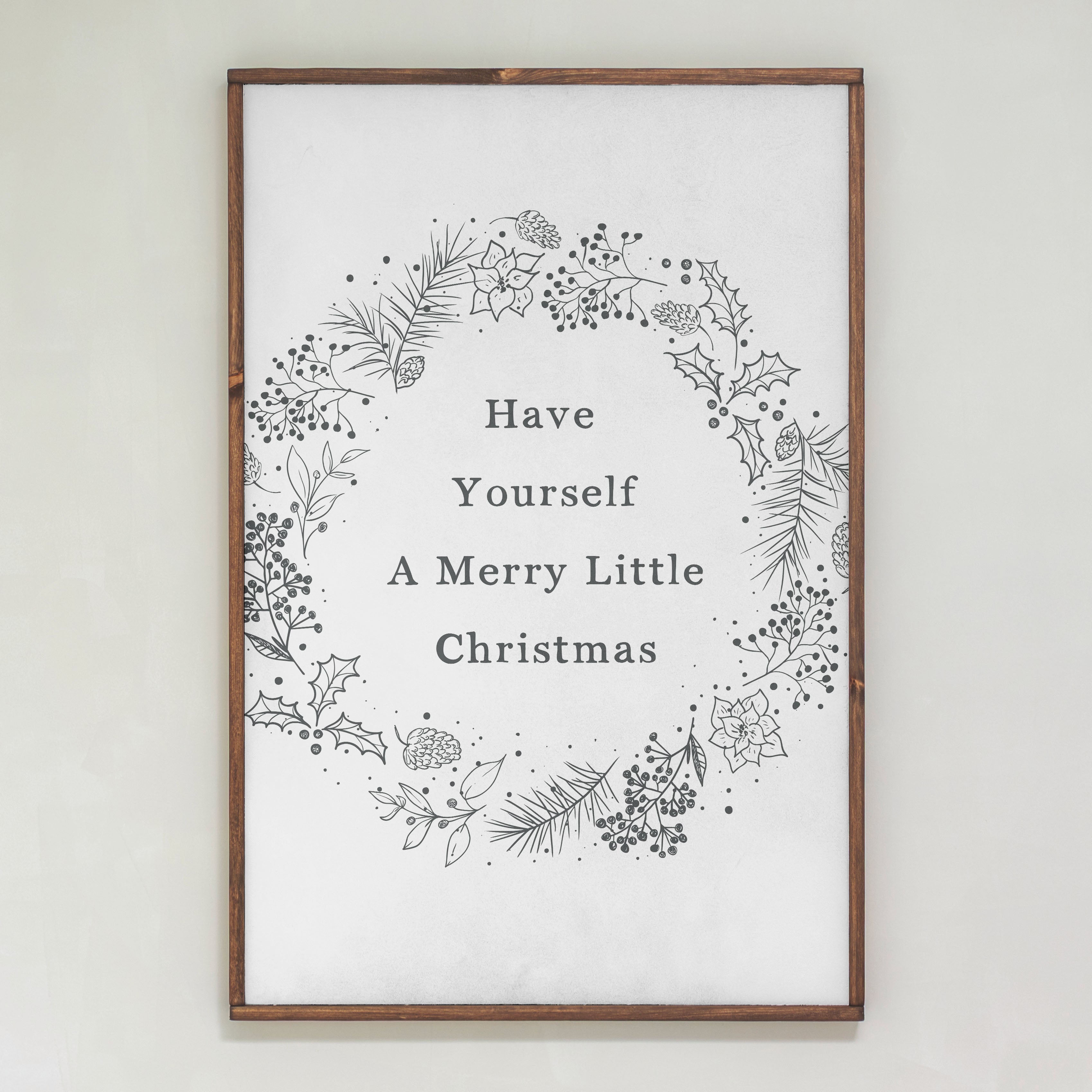 Merry Little Christmas | Framed Wooden Art | 365