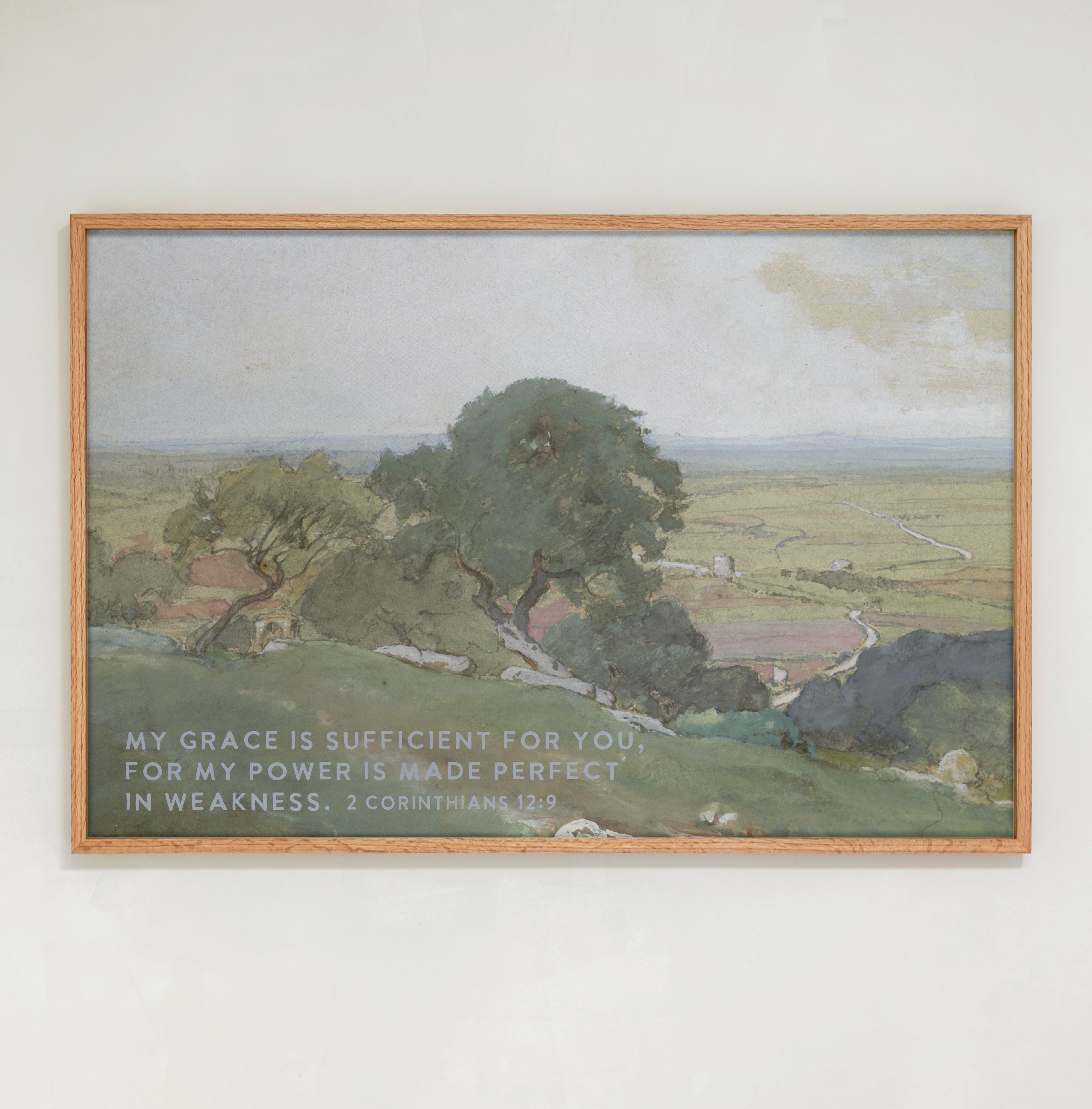 "My Grace Is Sufficient" Framed Canvas | Horizontal | 402