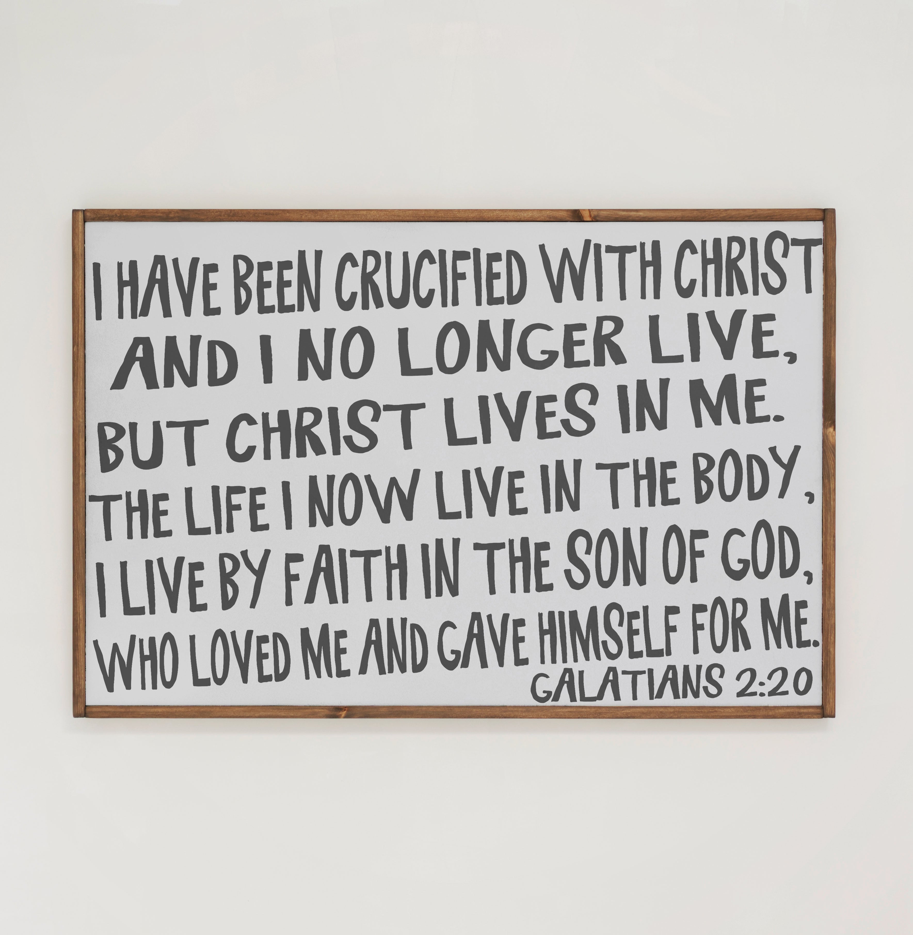 I Have Been Crucified | Framed Wooden Art - Horizontal | 432