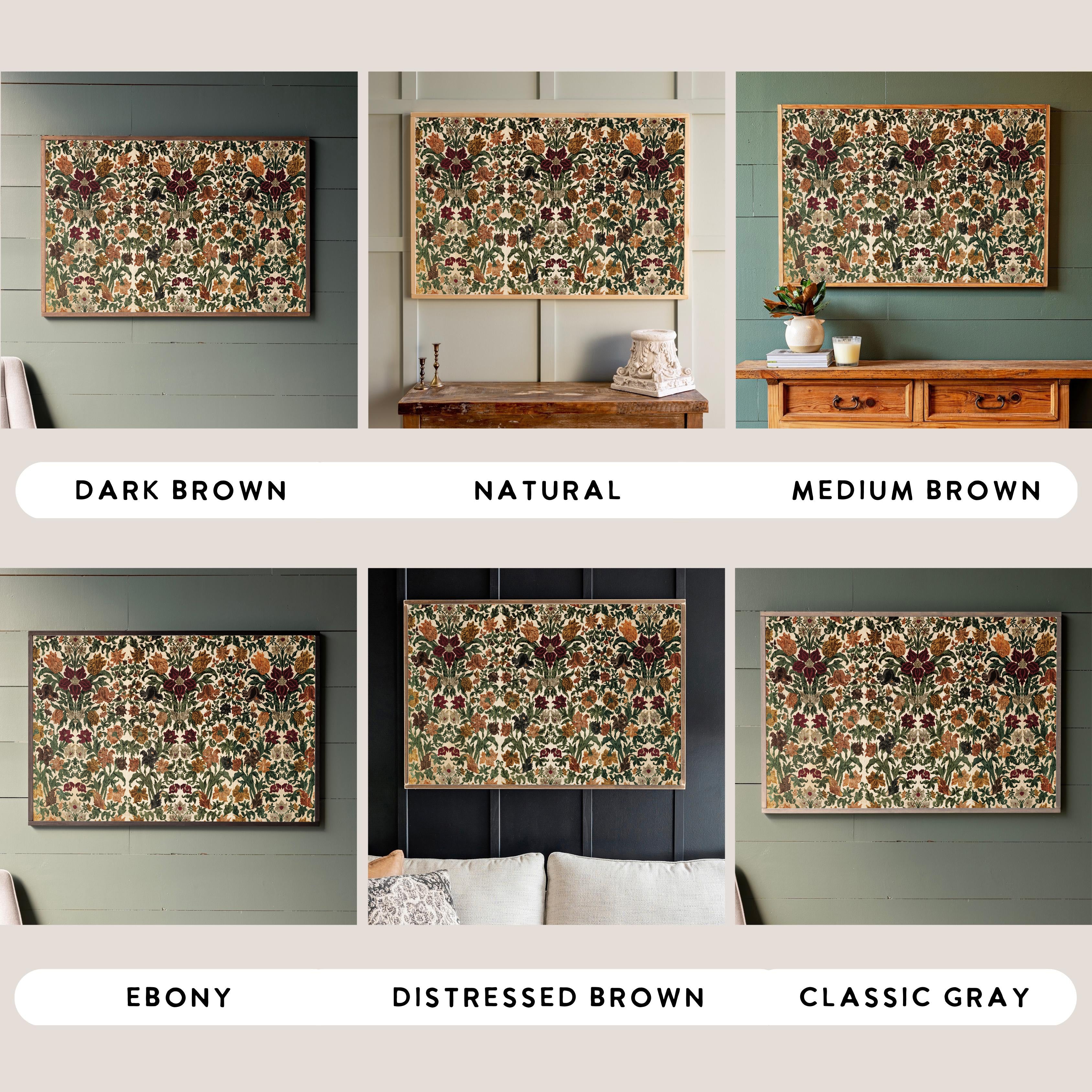 Christmas William Morris | Framed Wooden Art - Horizontal | 519