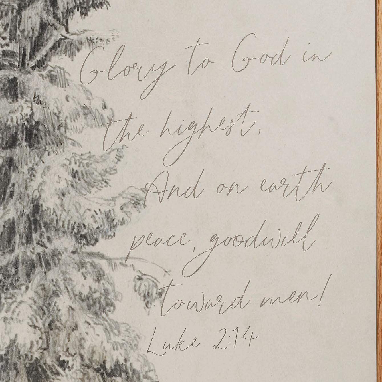 "Glory To God In The Highest" Framed Canvas | Vertical | 526