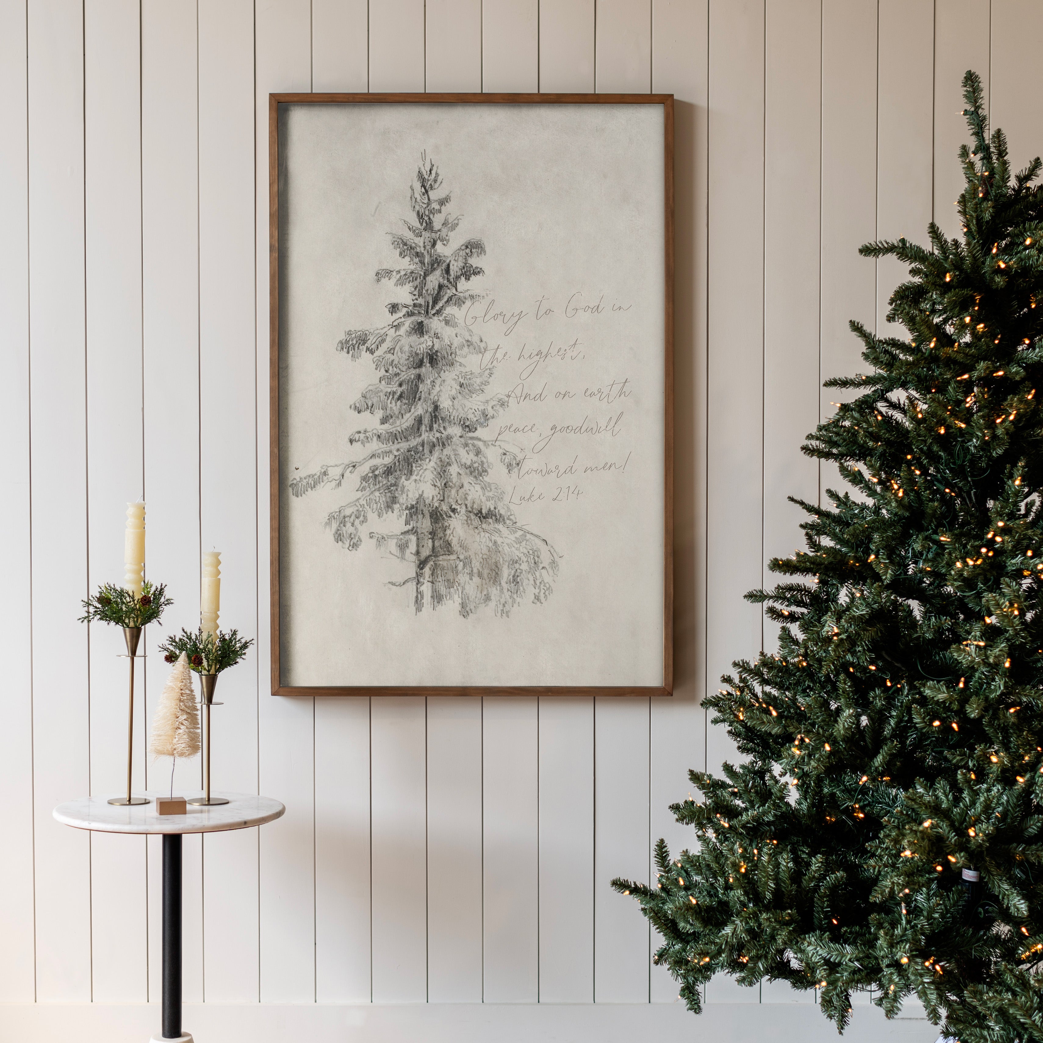 "Glory To God In The Highest" Framed Canvas | Vertical | 526