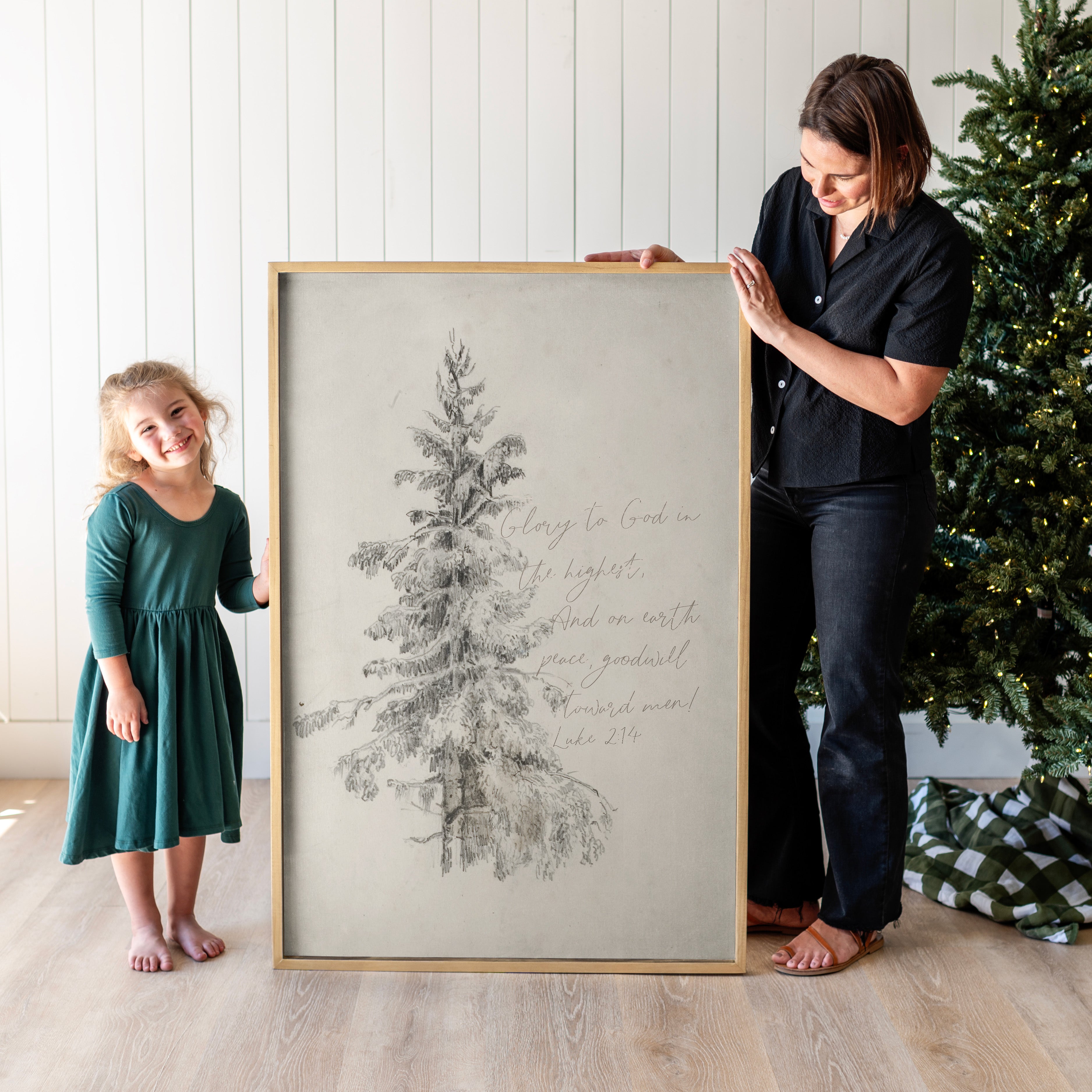 "Glory To God In The Highest" Framed Canvas | Vertical | 526