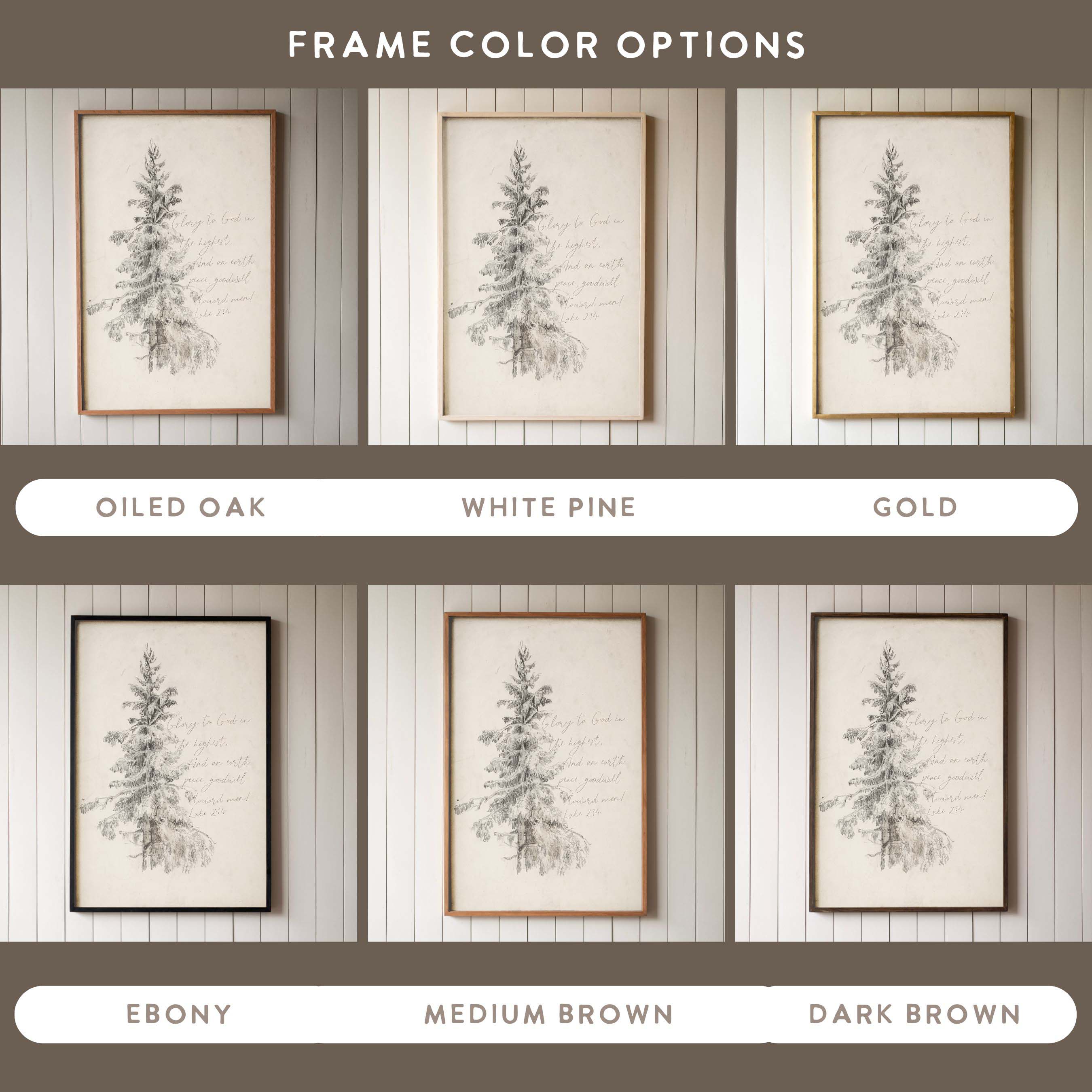 "Glory To God In The Highest" Framed Canvas | Vertical | 526