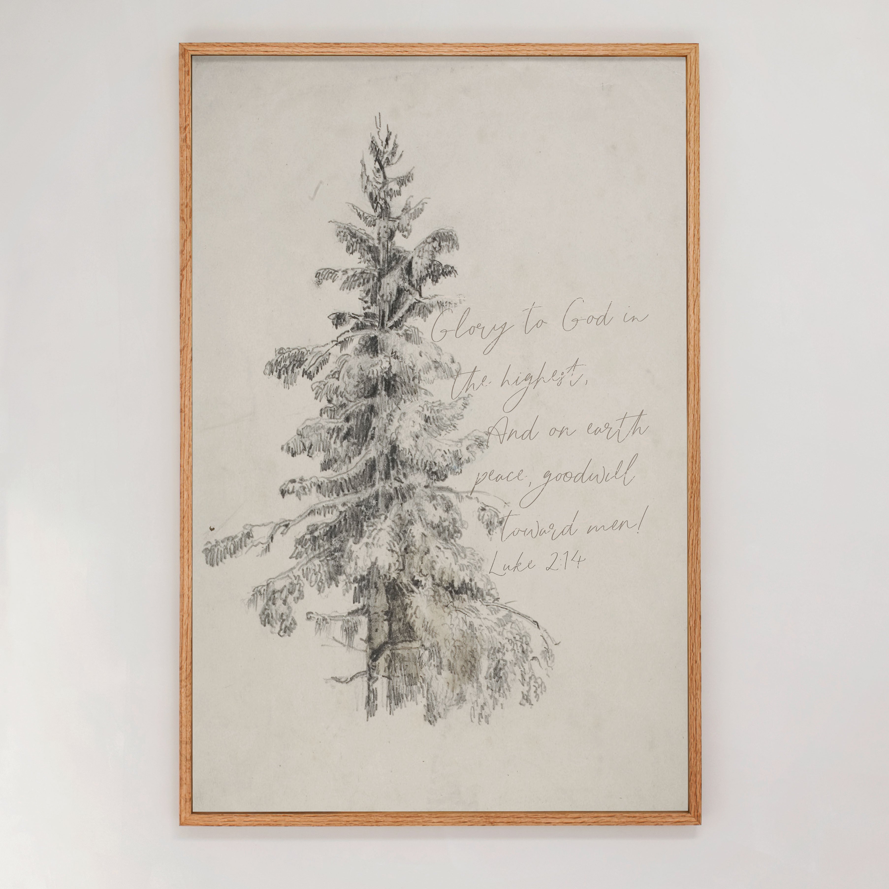 "Glory To God In The Highest" Framed Canvas | Vertical | 526