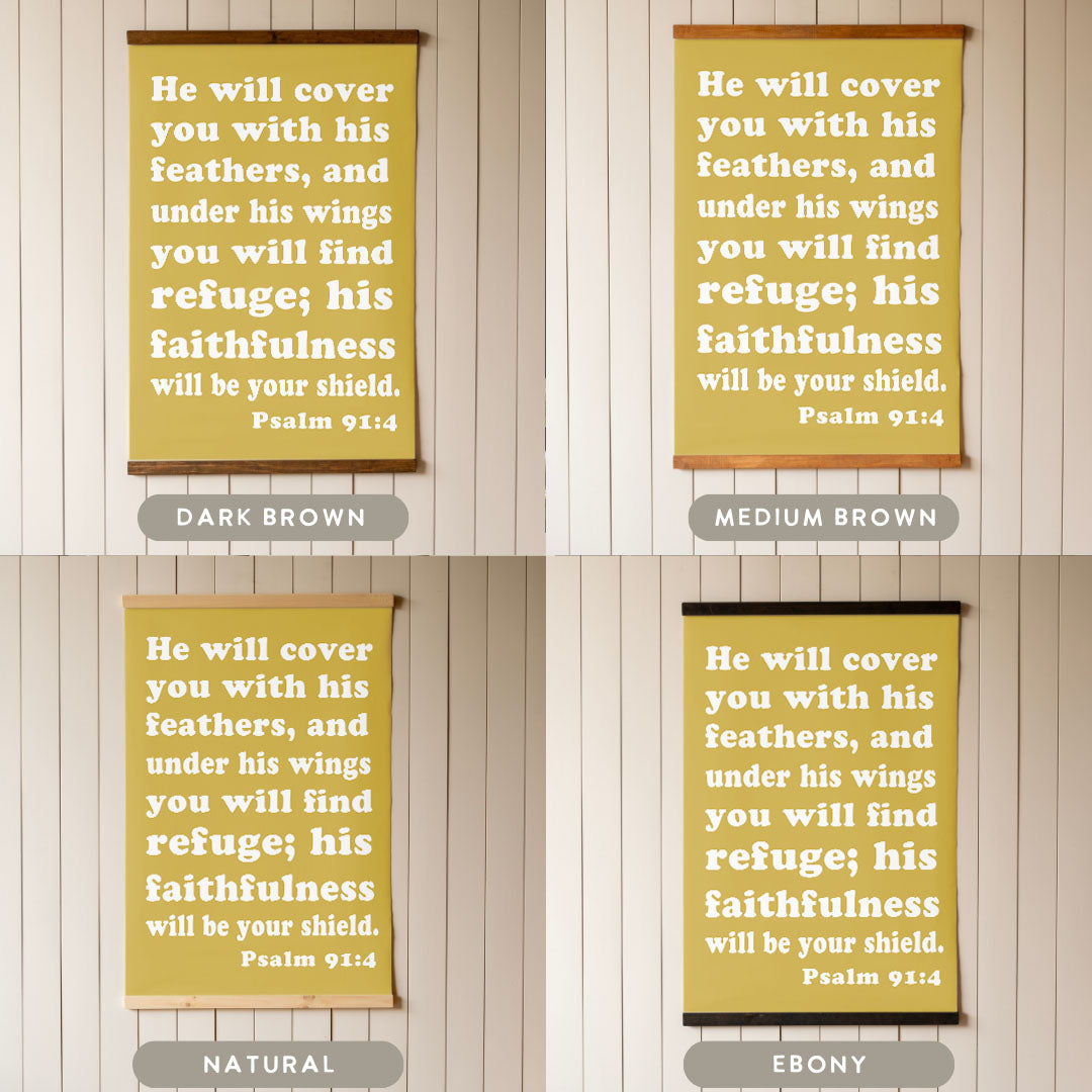 He Will Cover You | Vertical Tapestry | 534