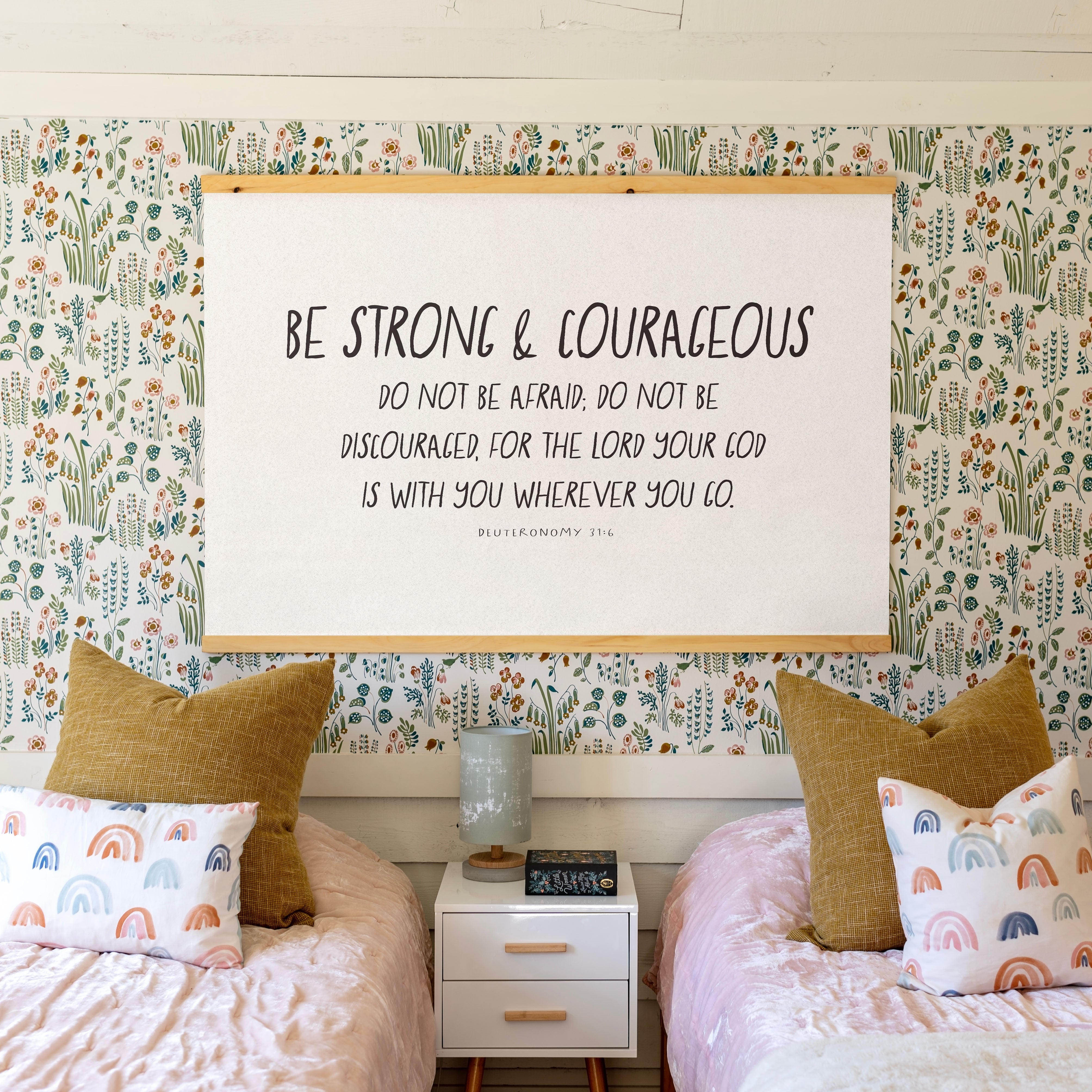 Be Strong And Courageous | Horizontal Tapestry | 535