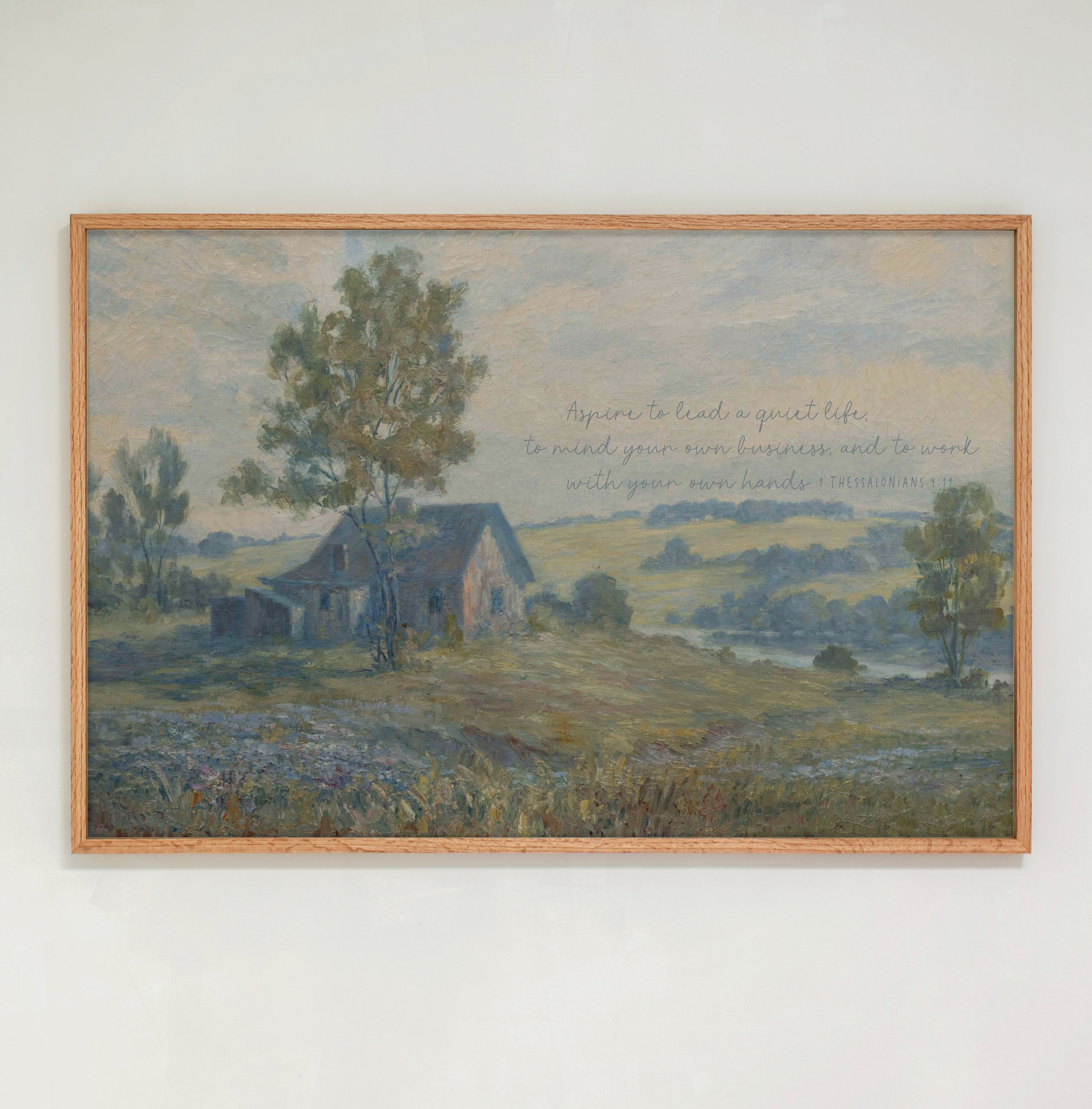 "Lead A Quiet Life" Framed Canvas | Horizontal | 540