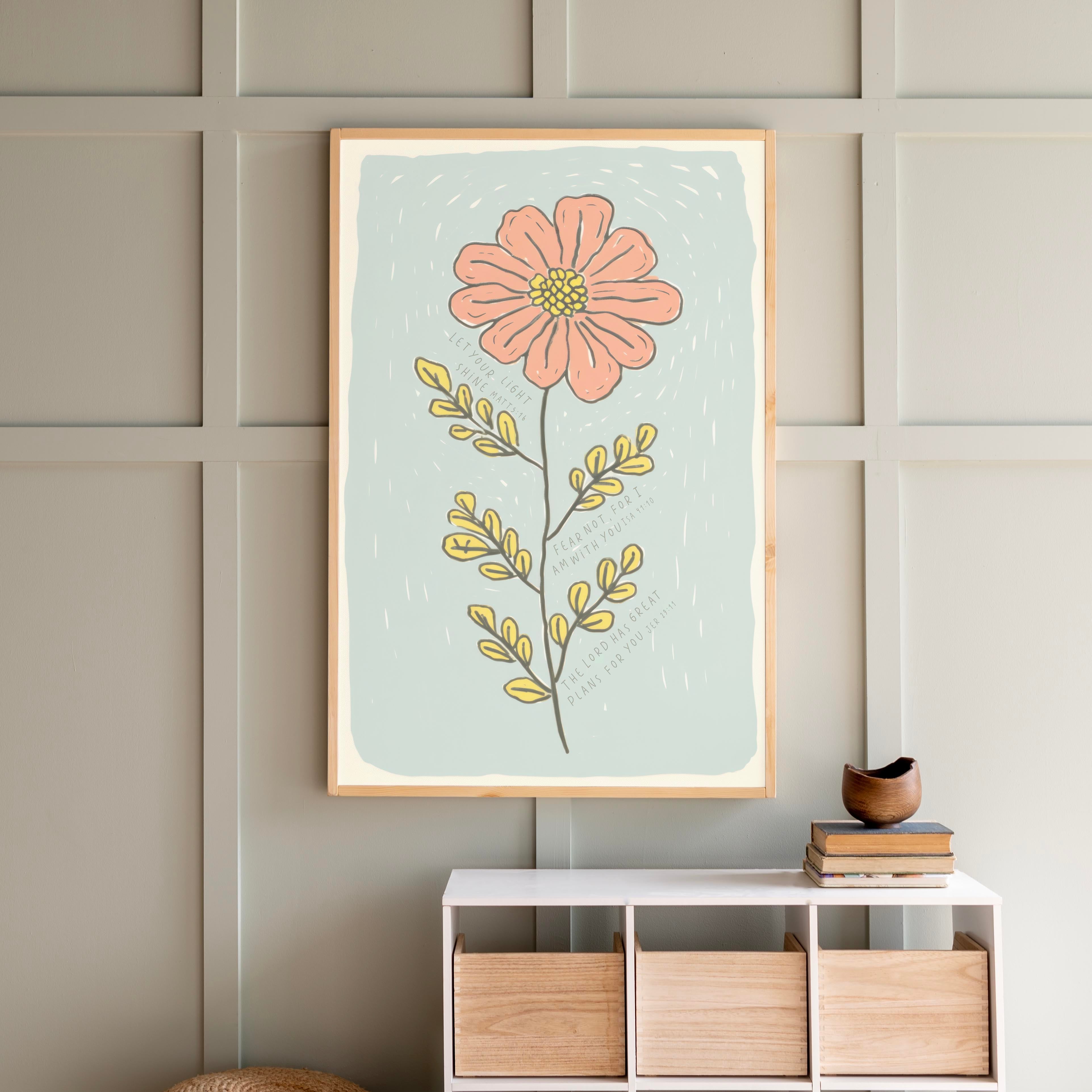 Encouragement Bloom | Framed Wood Art | 553