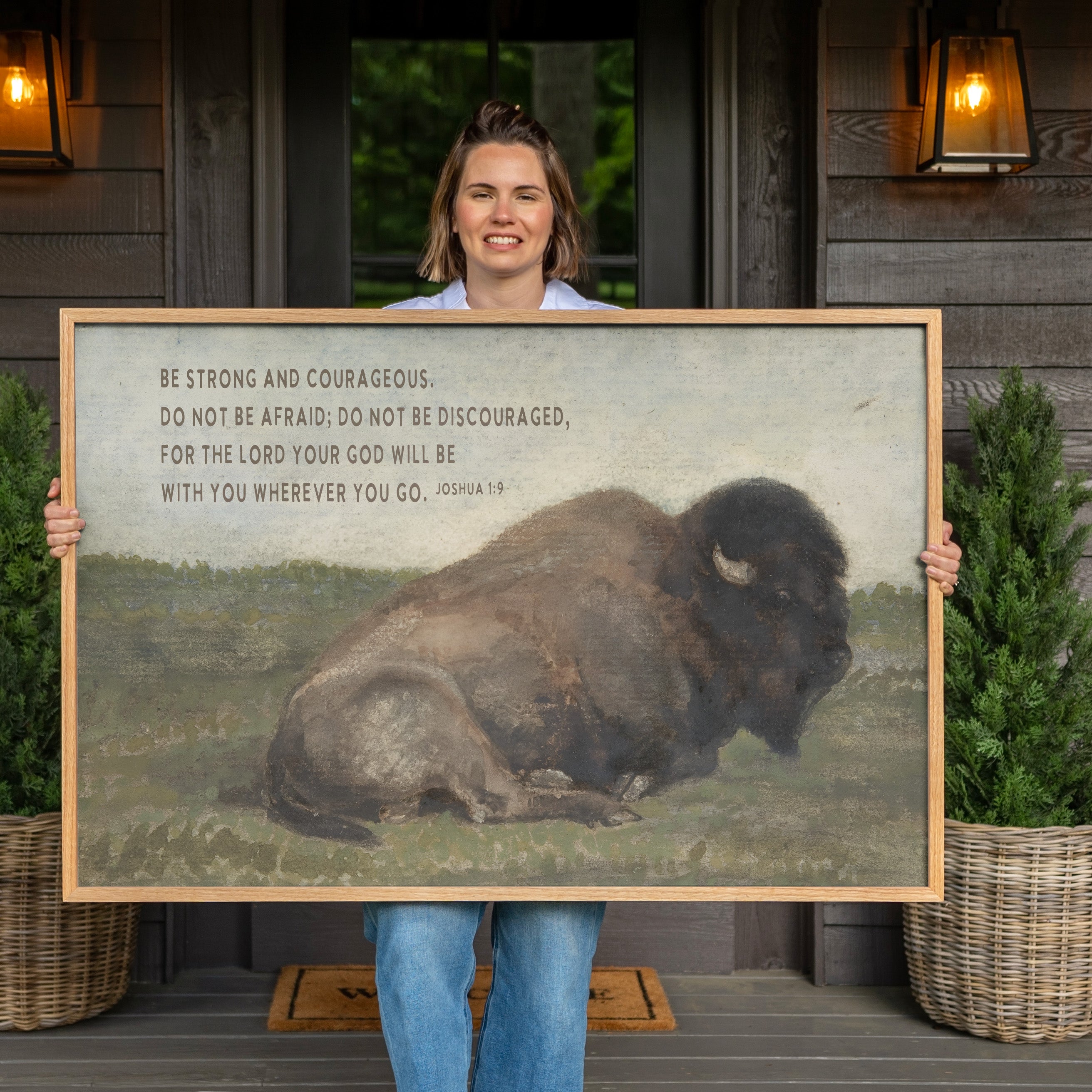 "Be Strong" Framed Canvas | Horizontal | 554