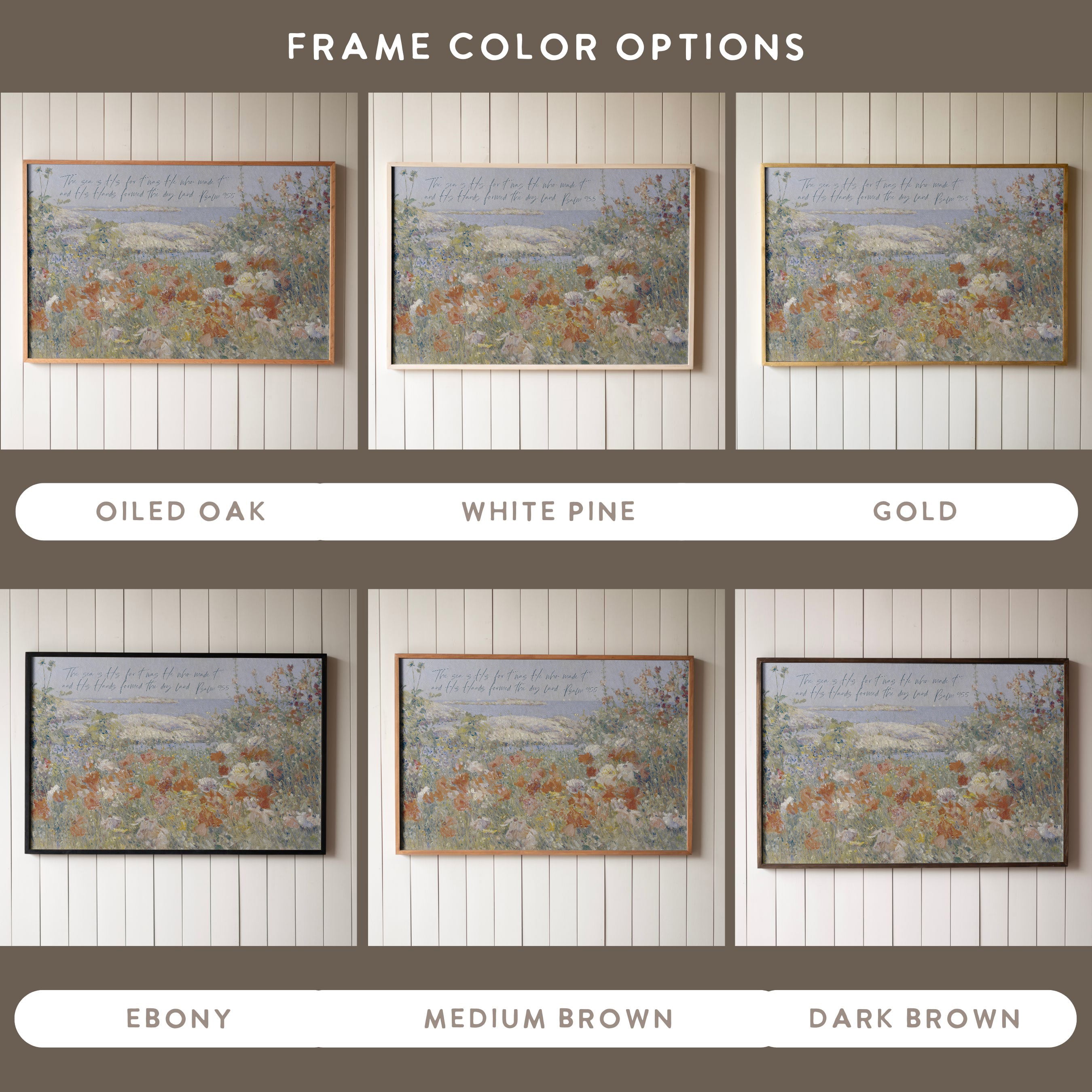 "Psalm 95" Framed Canvas | Horizontal | 556
