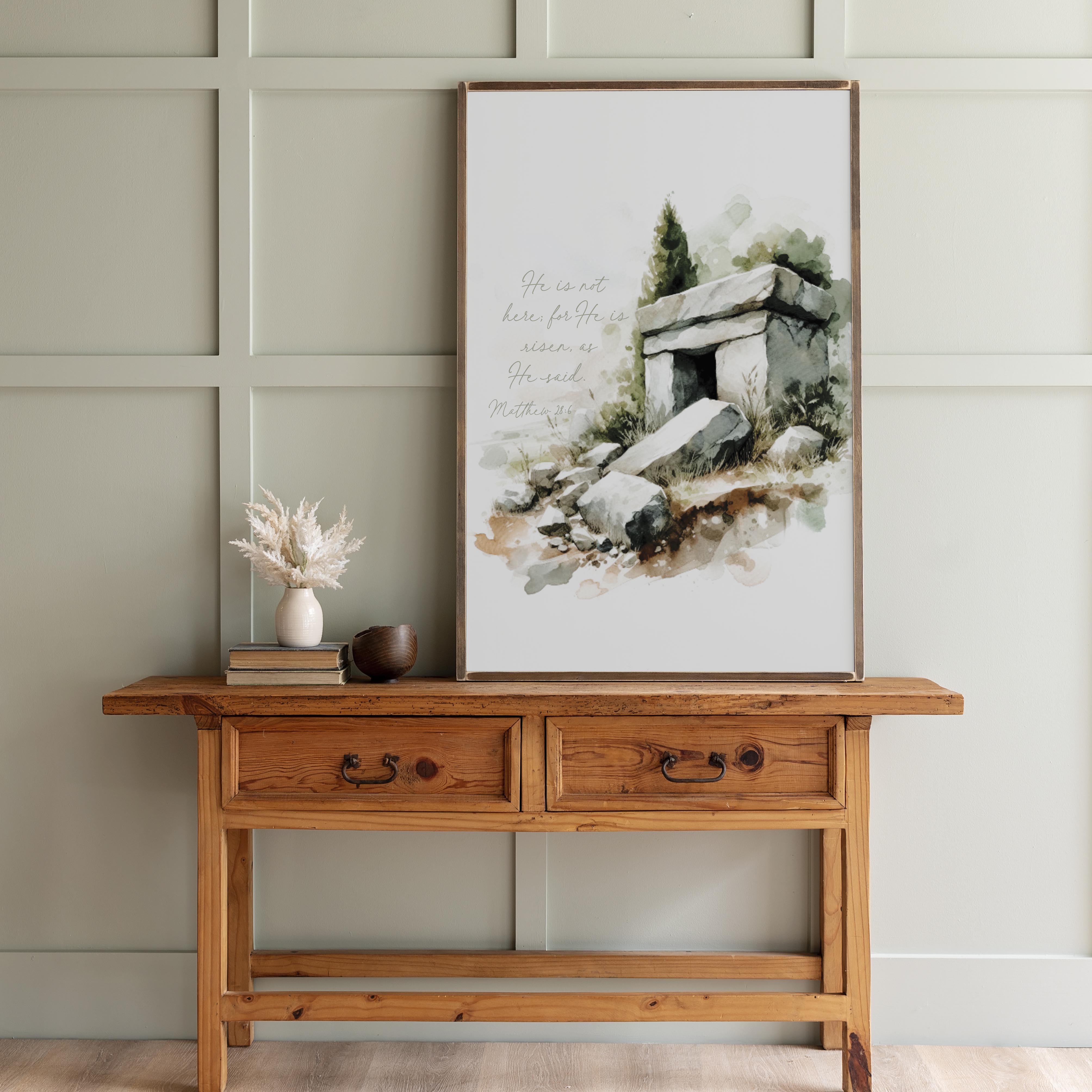 He Is Risen | Framed Wood Art | 559