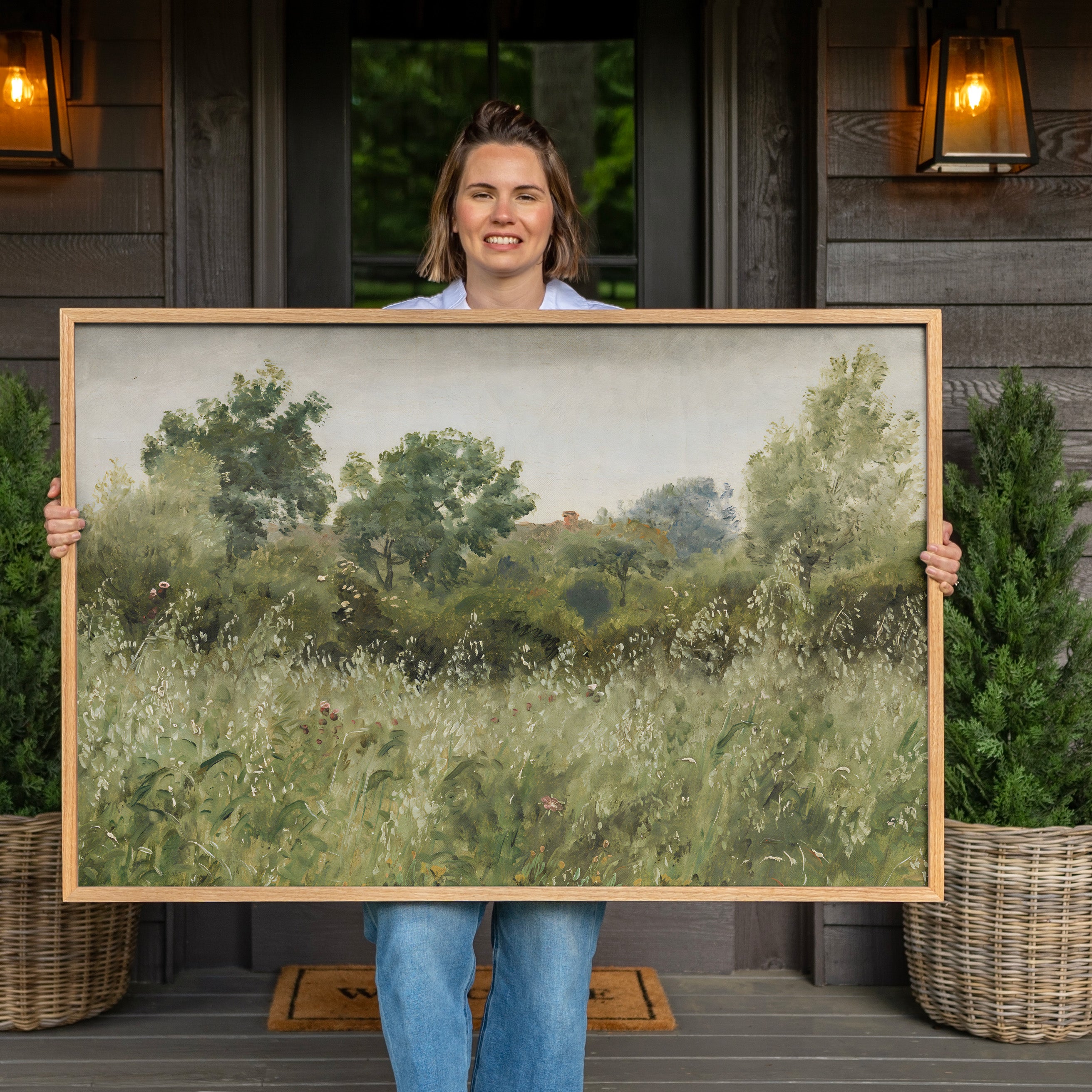 "Field of Oats" Framed Canvas | Horizontal | 563