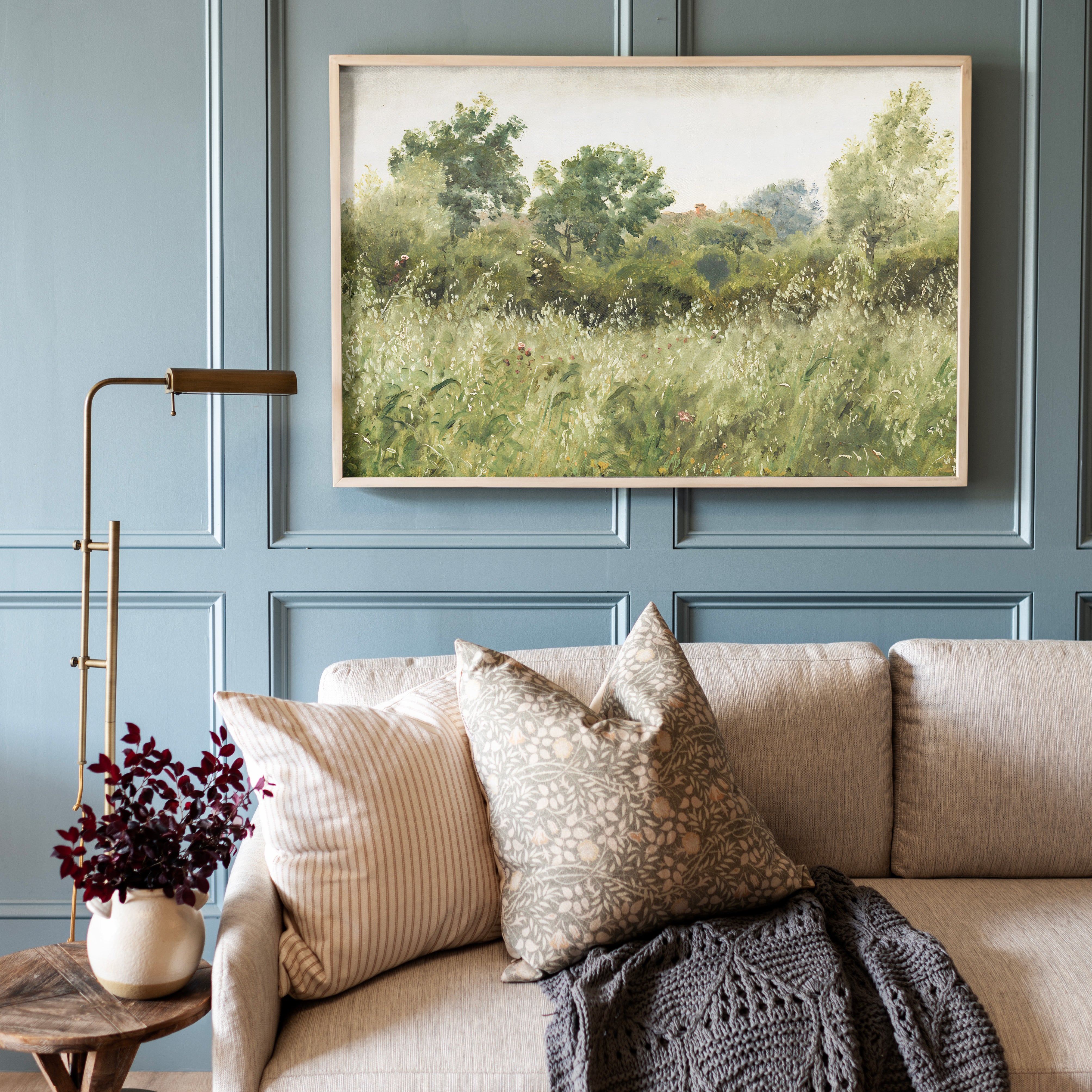 "Field of Oats" Framed Canvas | Horizontal | 563