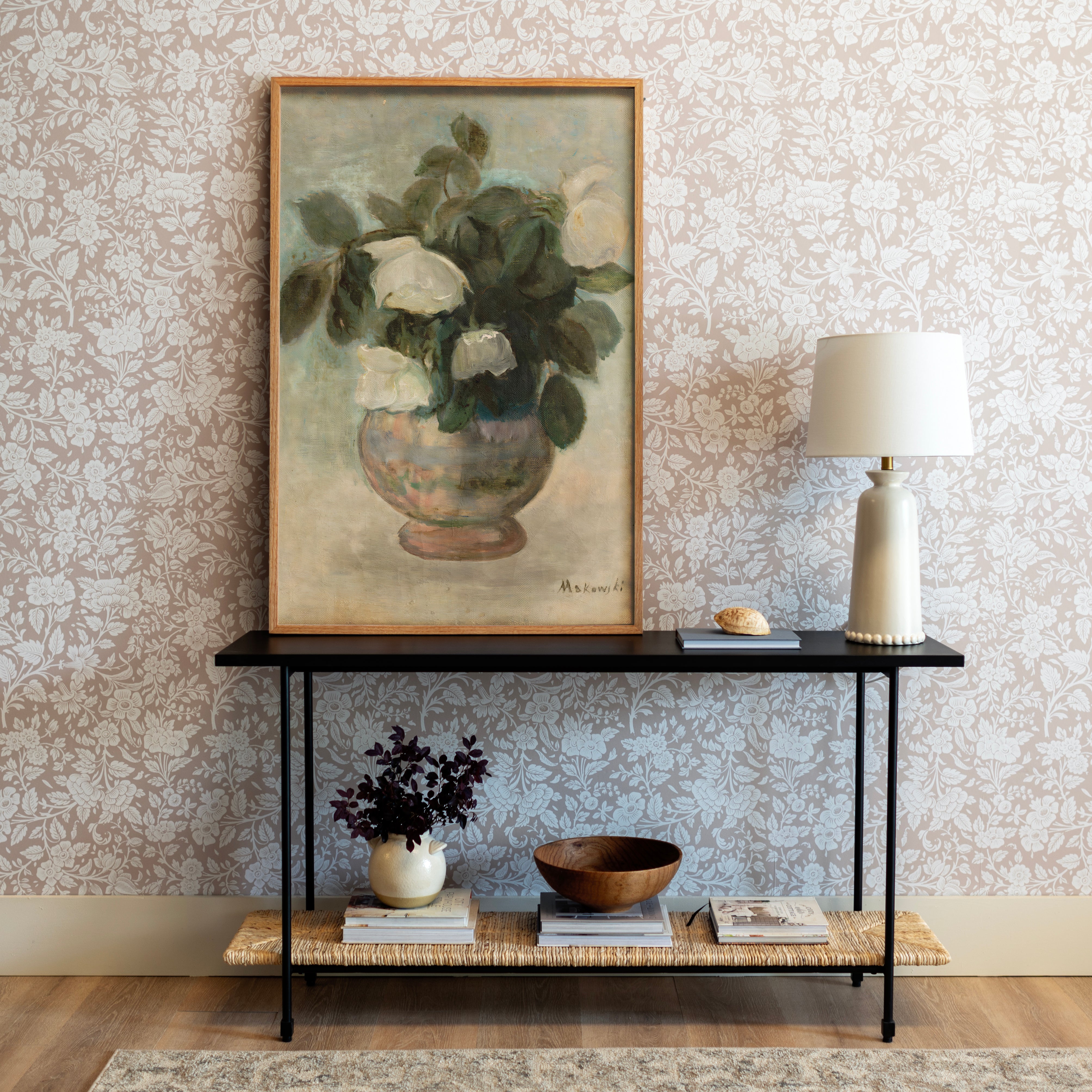 "Florals" Framed Canvas | Vertical | 565