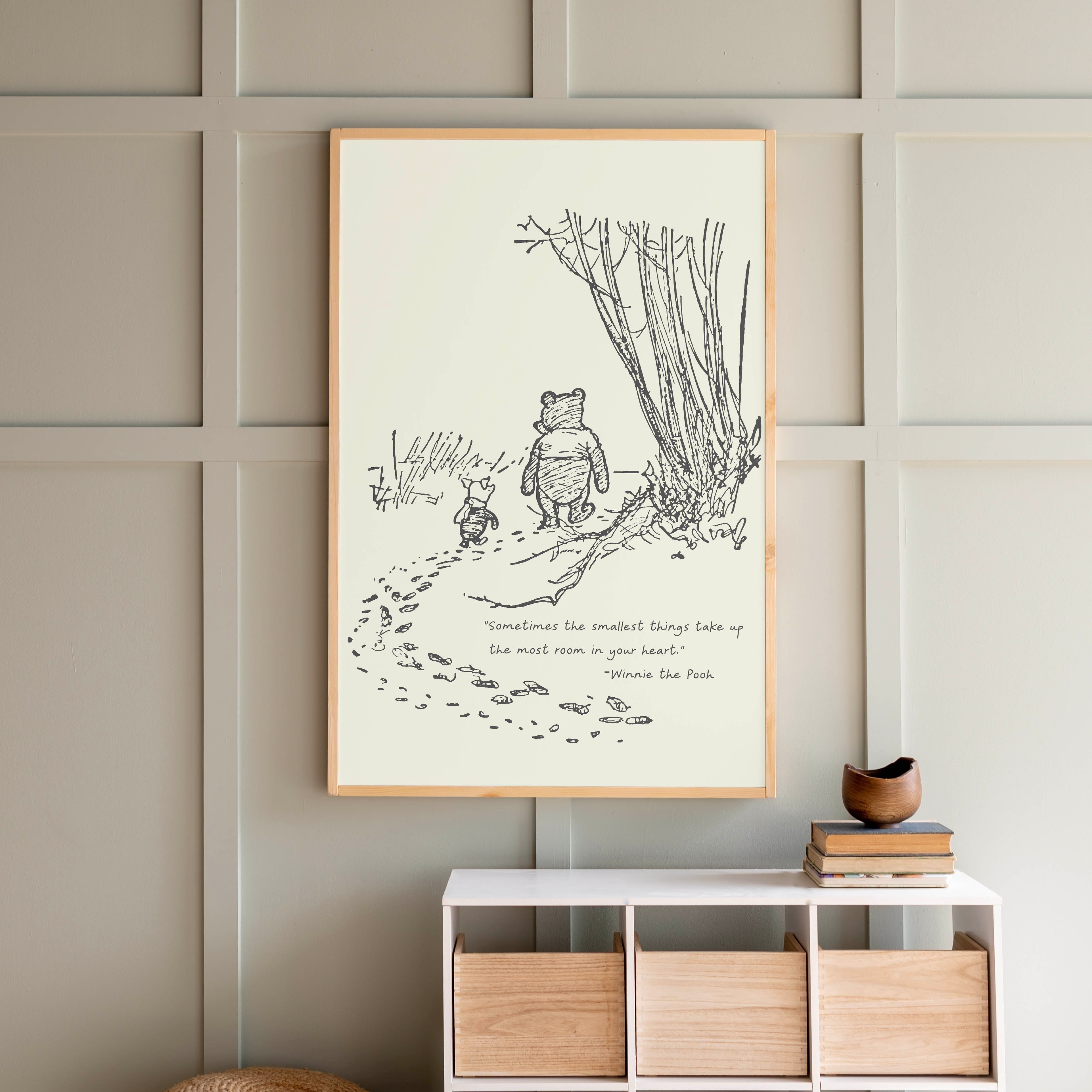 Sometimes The Smallest Things - Winnie The Pooh Art | Framed Wood Art | 592