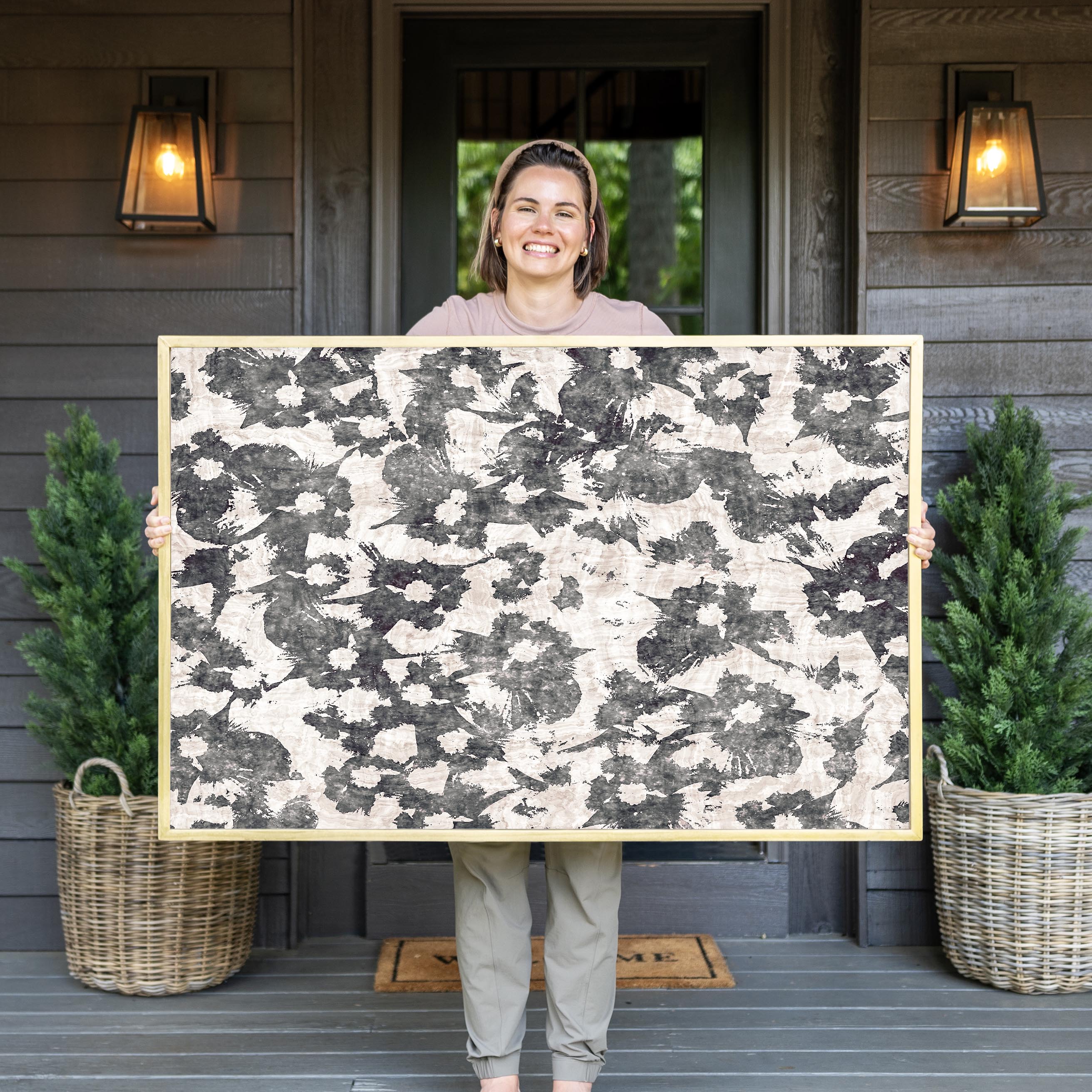 "Floral" Framed Canvas | Horizontal | 604