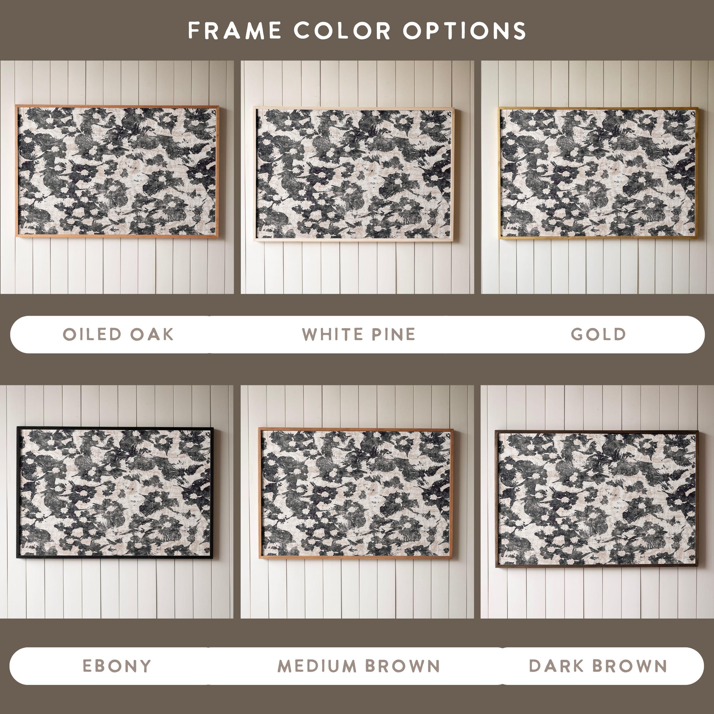"Floral" Framed Canvas | Horizontal | 604