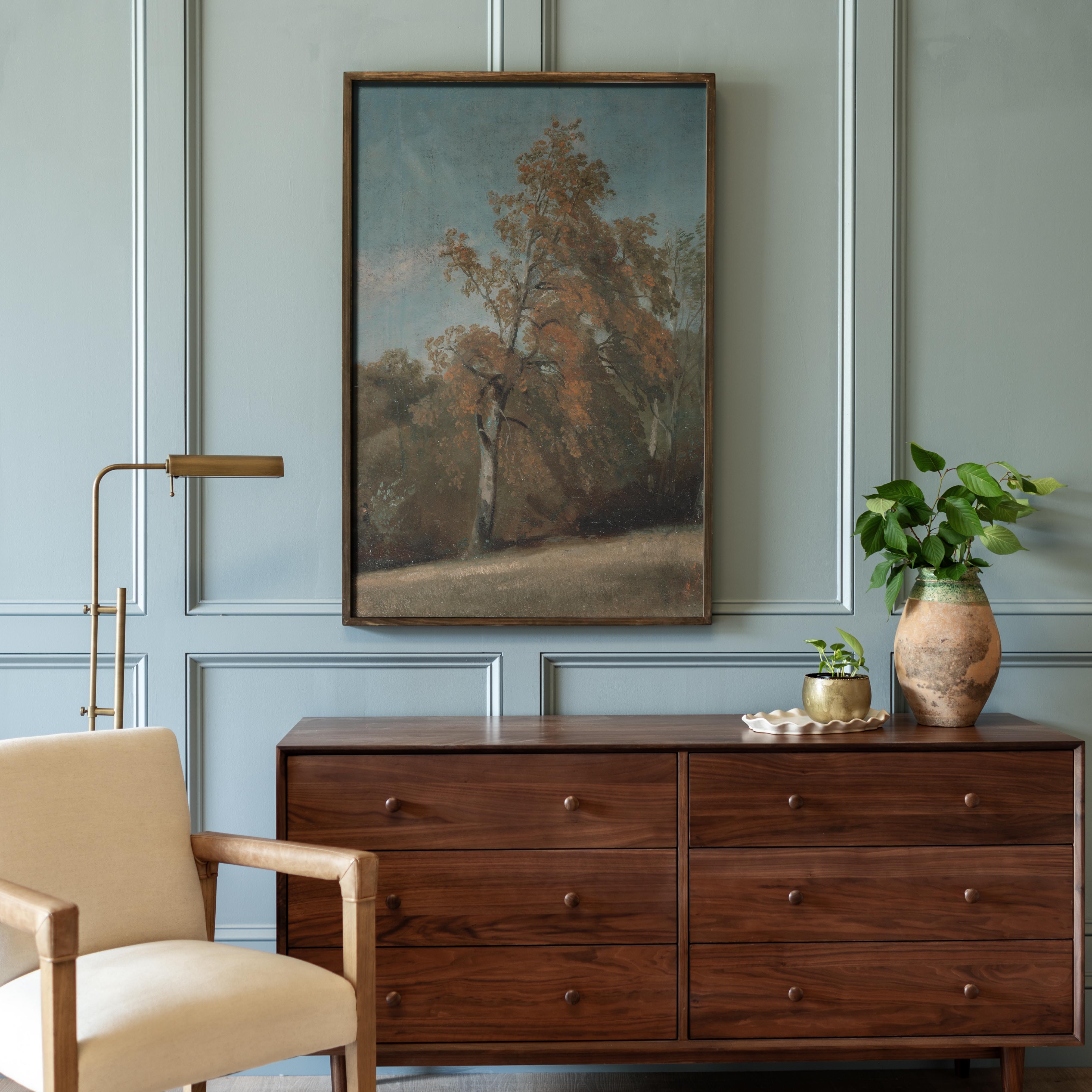 "October Tree" Framed Canvas | Vertical | 611
