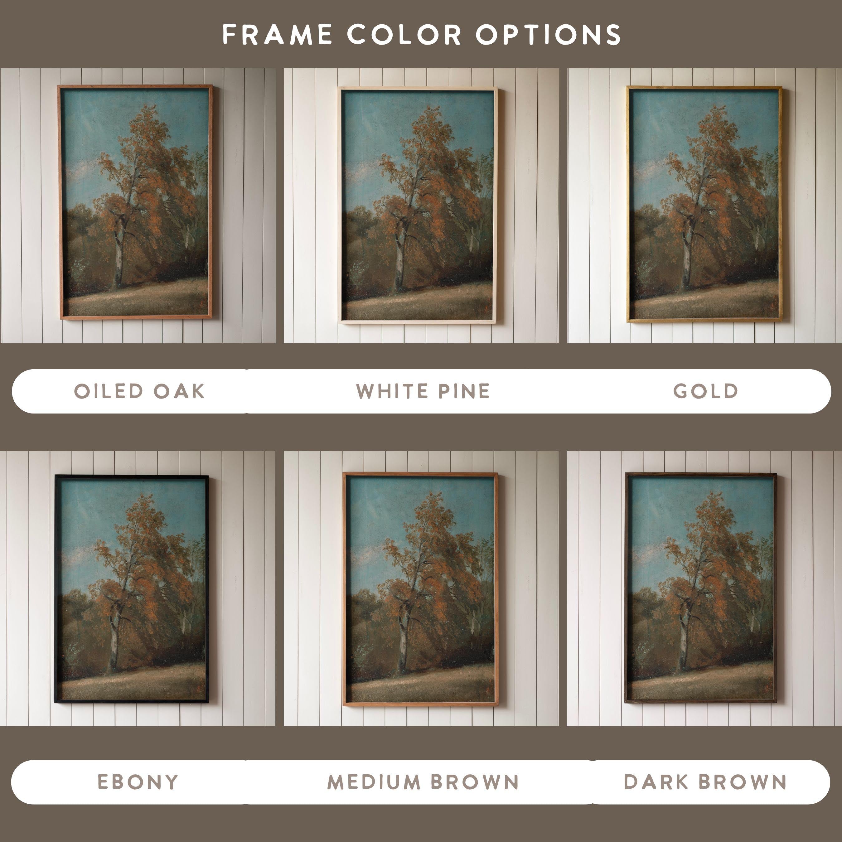 "October Tree" Framed Canvas | Vertical | 611