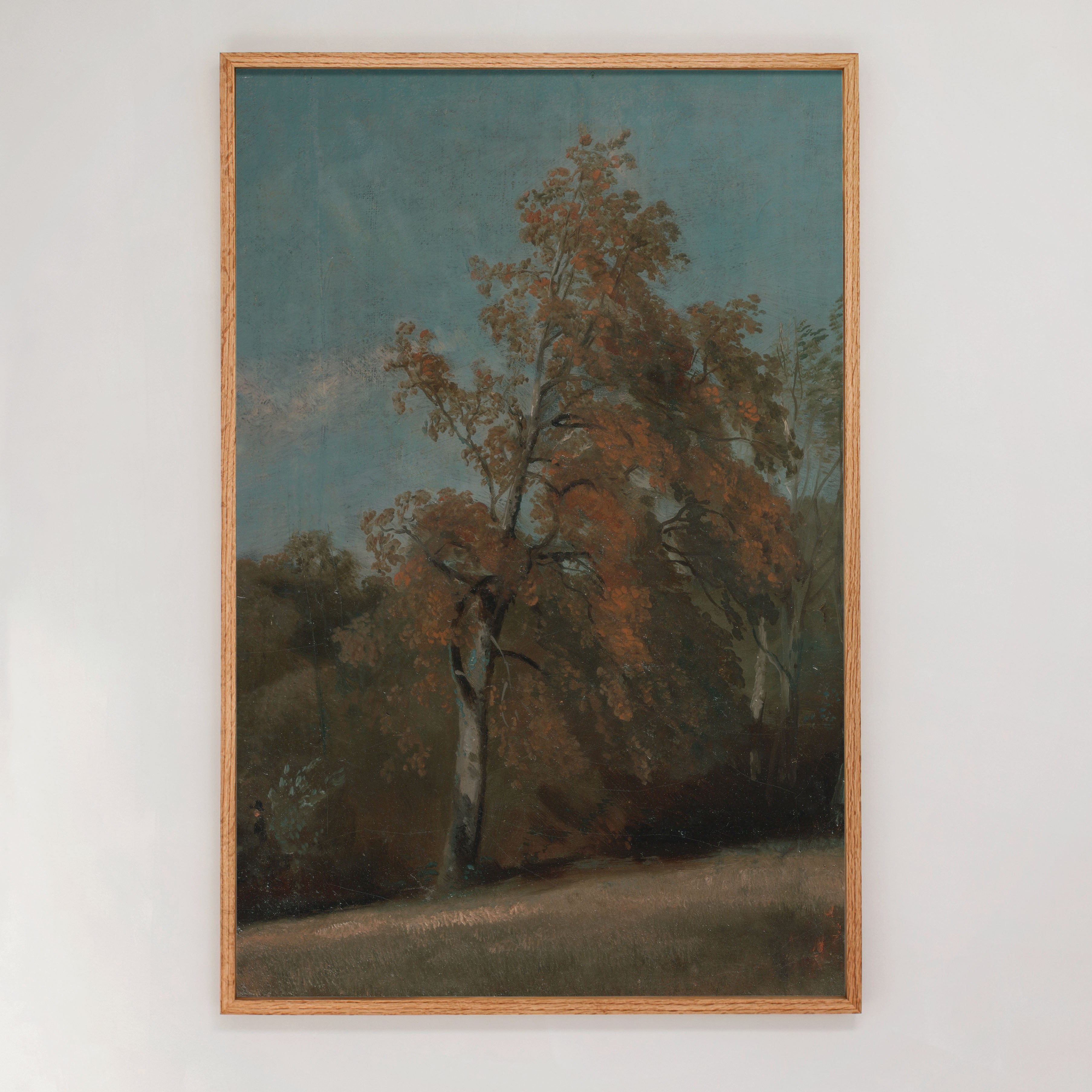 "October Tree" Framed Canvas | Vertical | 611