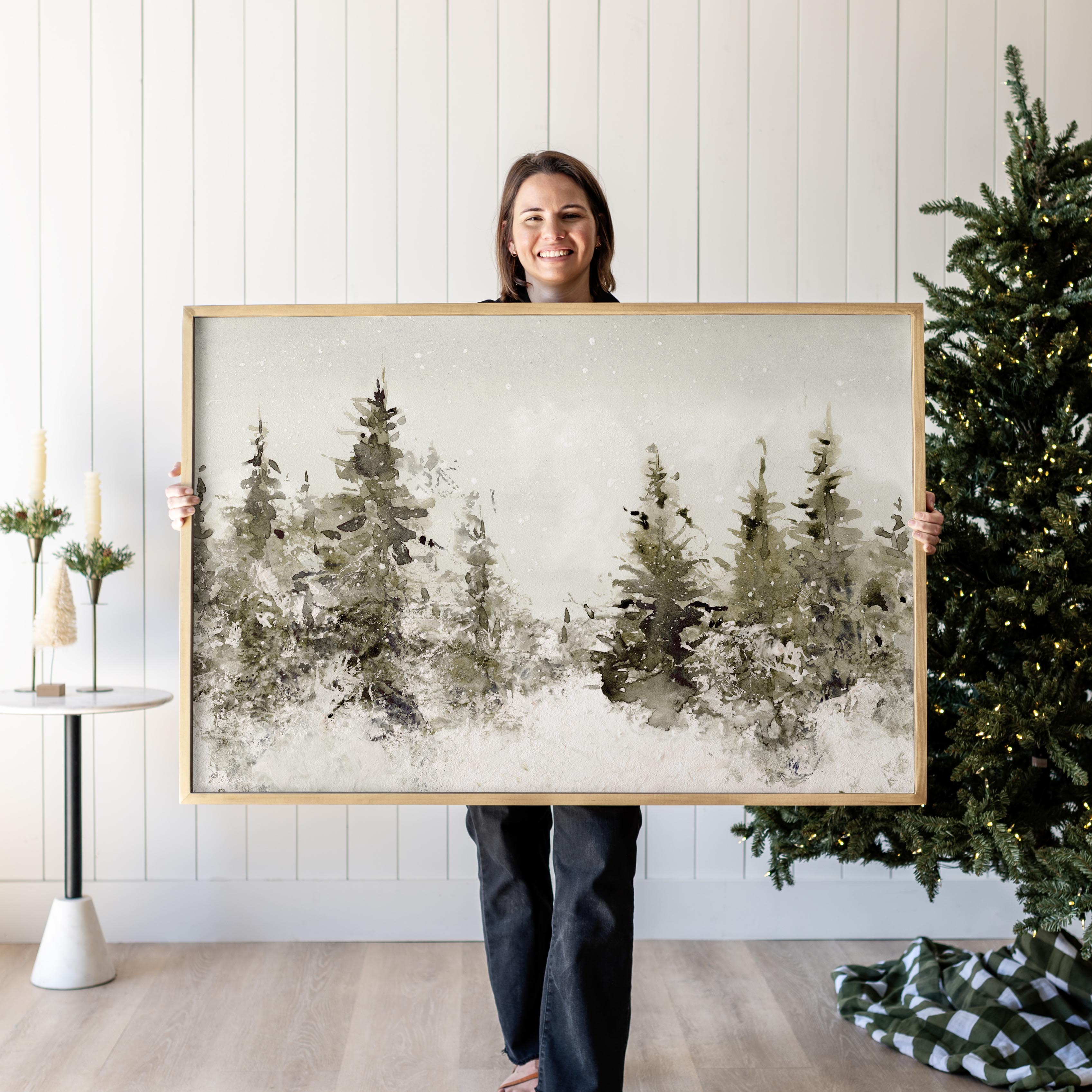 "Christmas Trees" Framed Canvas | Horizontal | 626