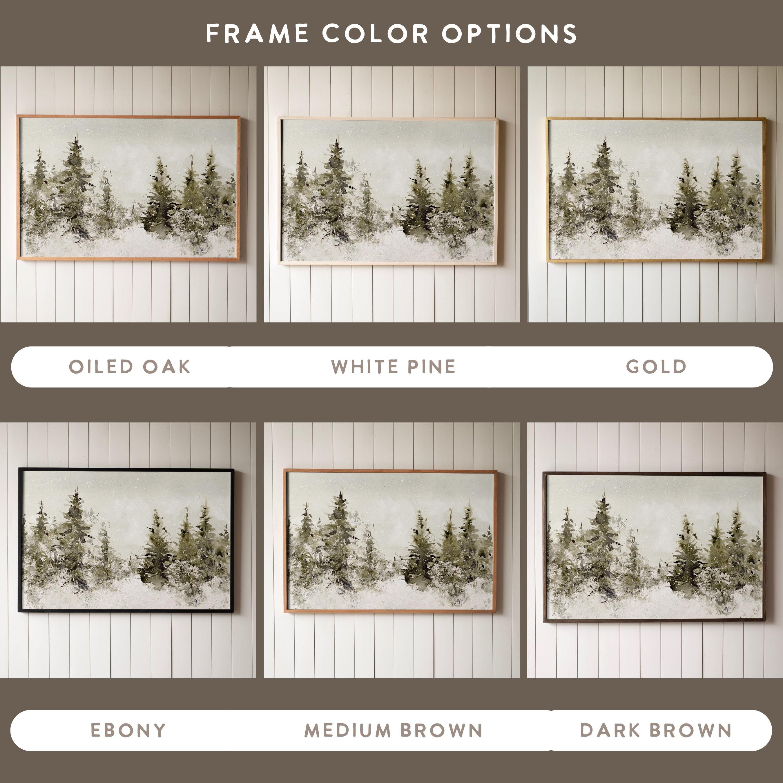 "Christmas Trees" Framed Canvas | Horizontal | 626