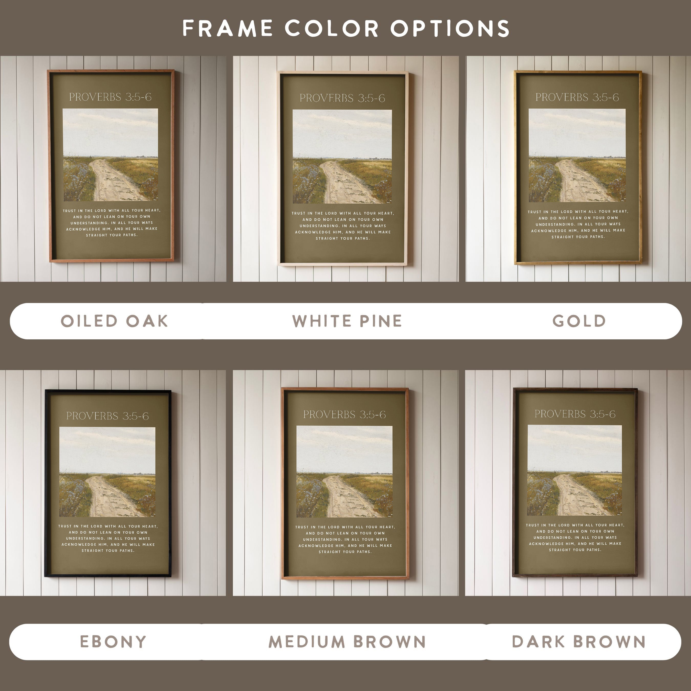 "Proverbs 3" Framed Canvas | Vertical | 633