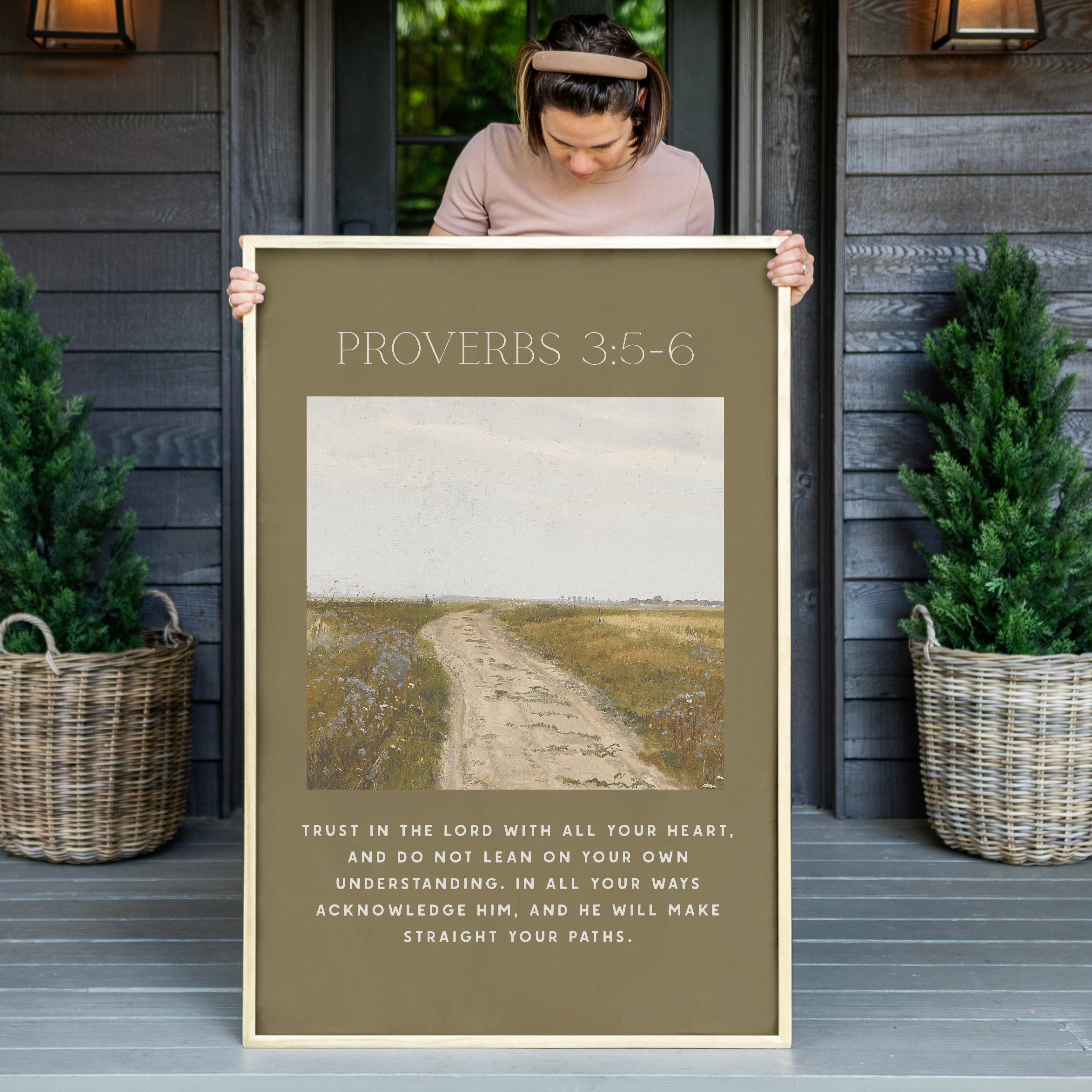 "Proverbs 3" Framed Canvas | Vertical | 633