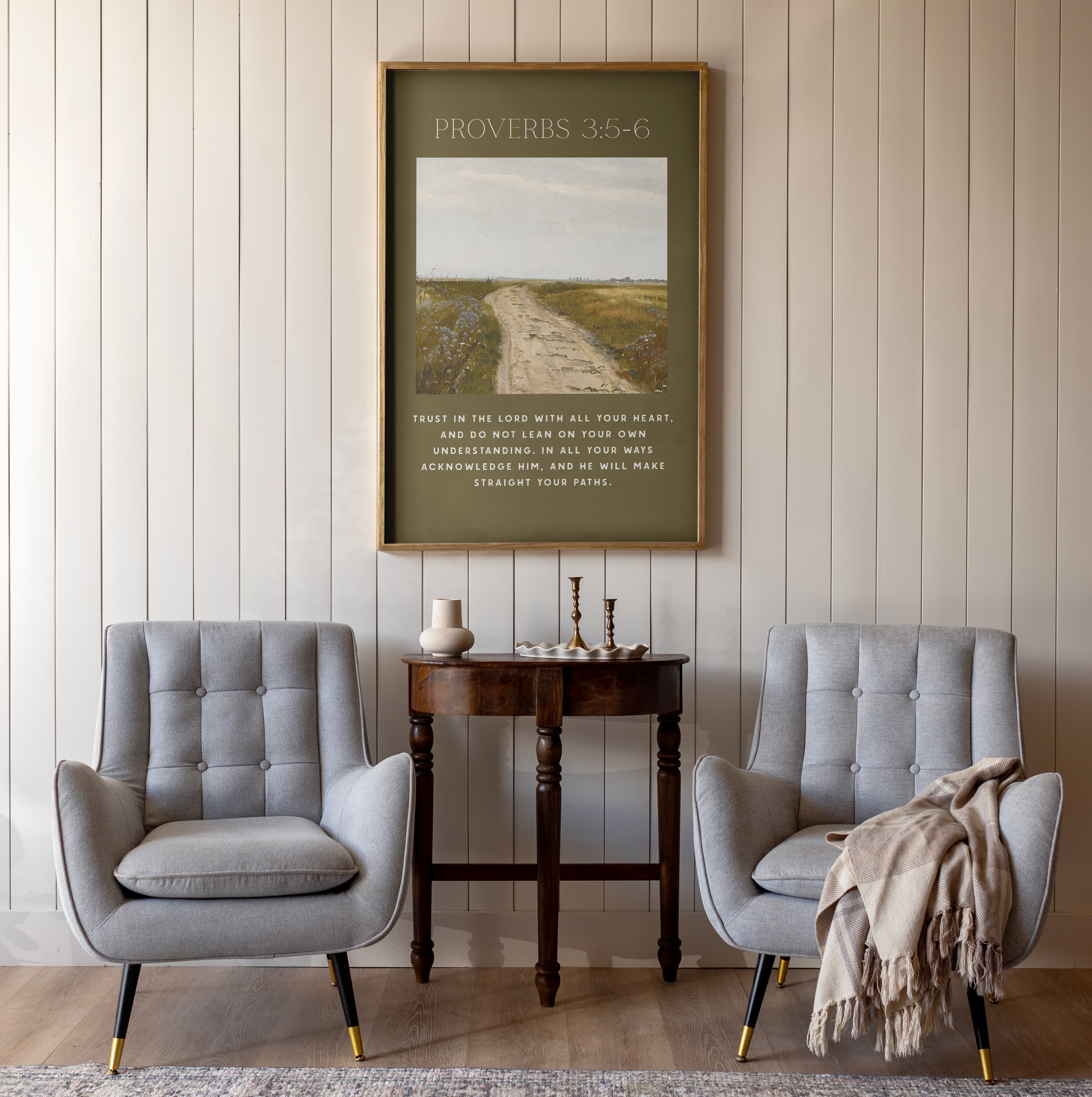 "Proverbs 3" Framed Canvas | Vertical | 633