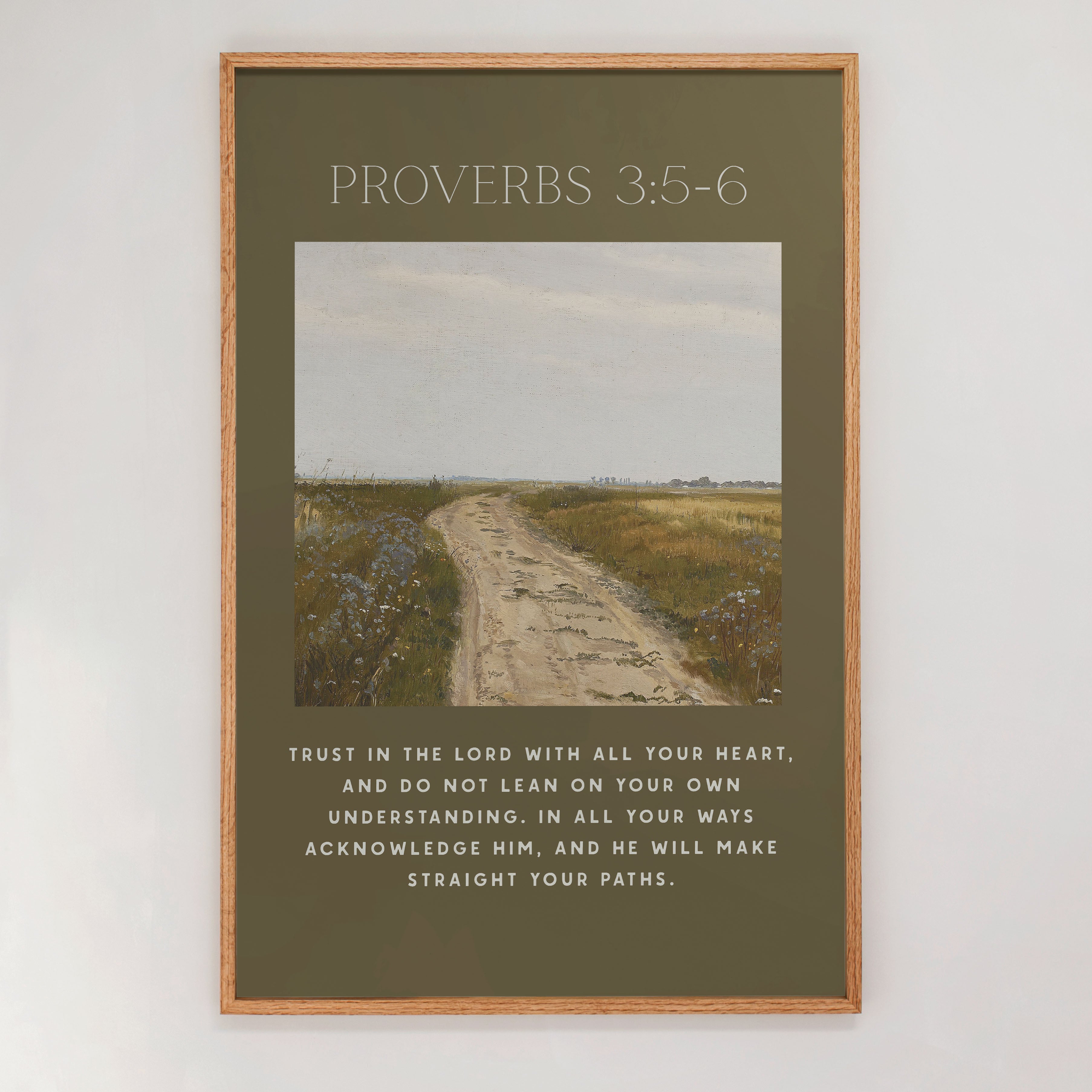 "Proverbs 3" Framed Canvas | Vertical | 633