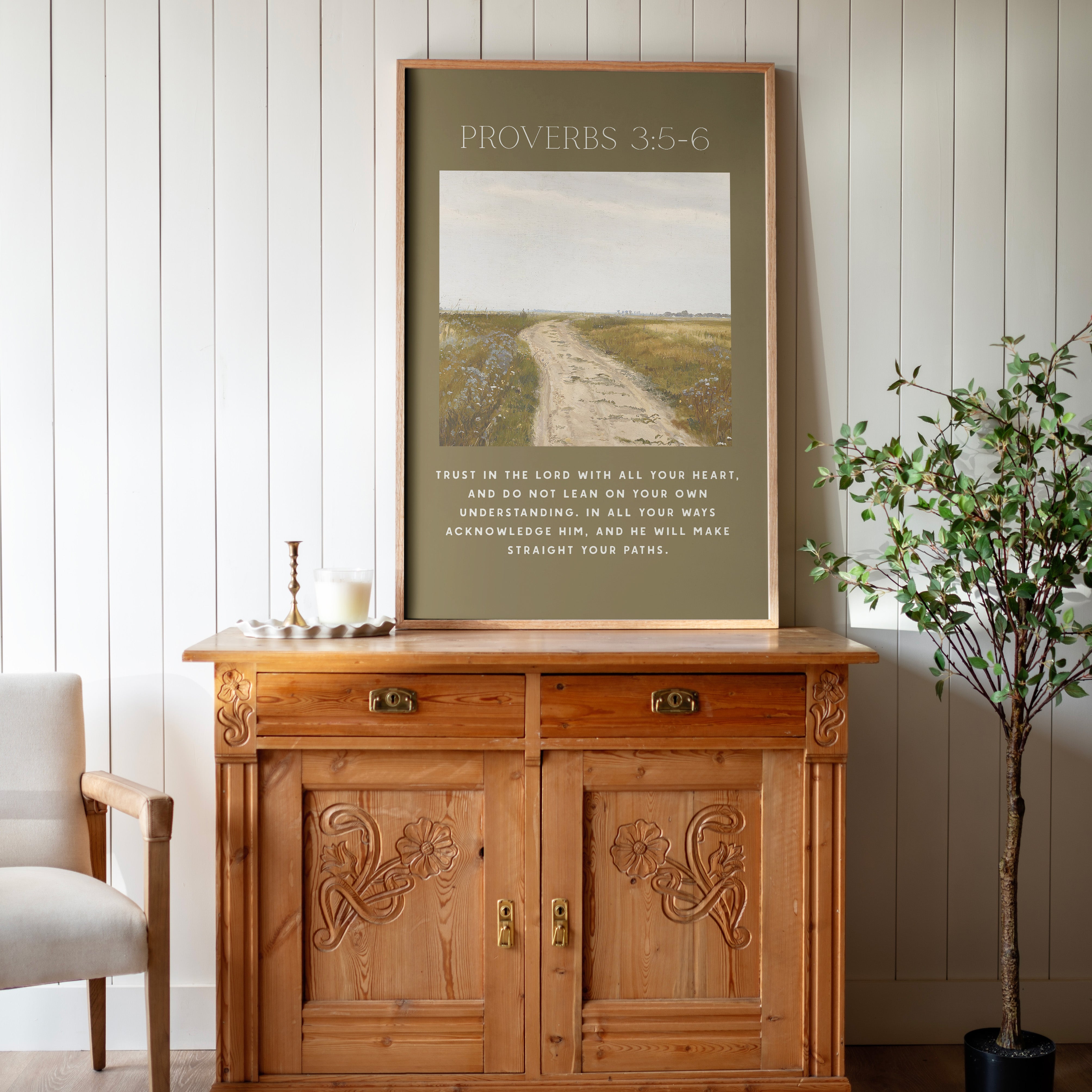 "Proverbs 3" Framed Canvas | Vertical | 633