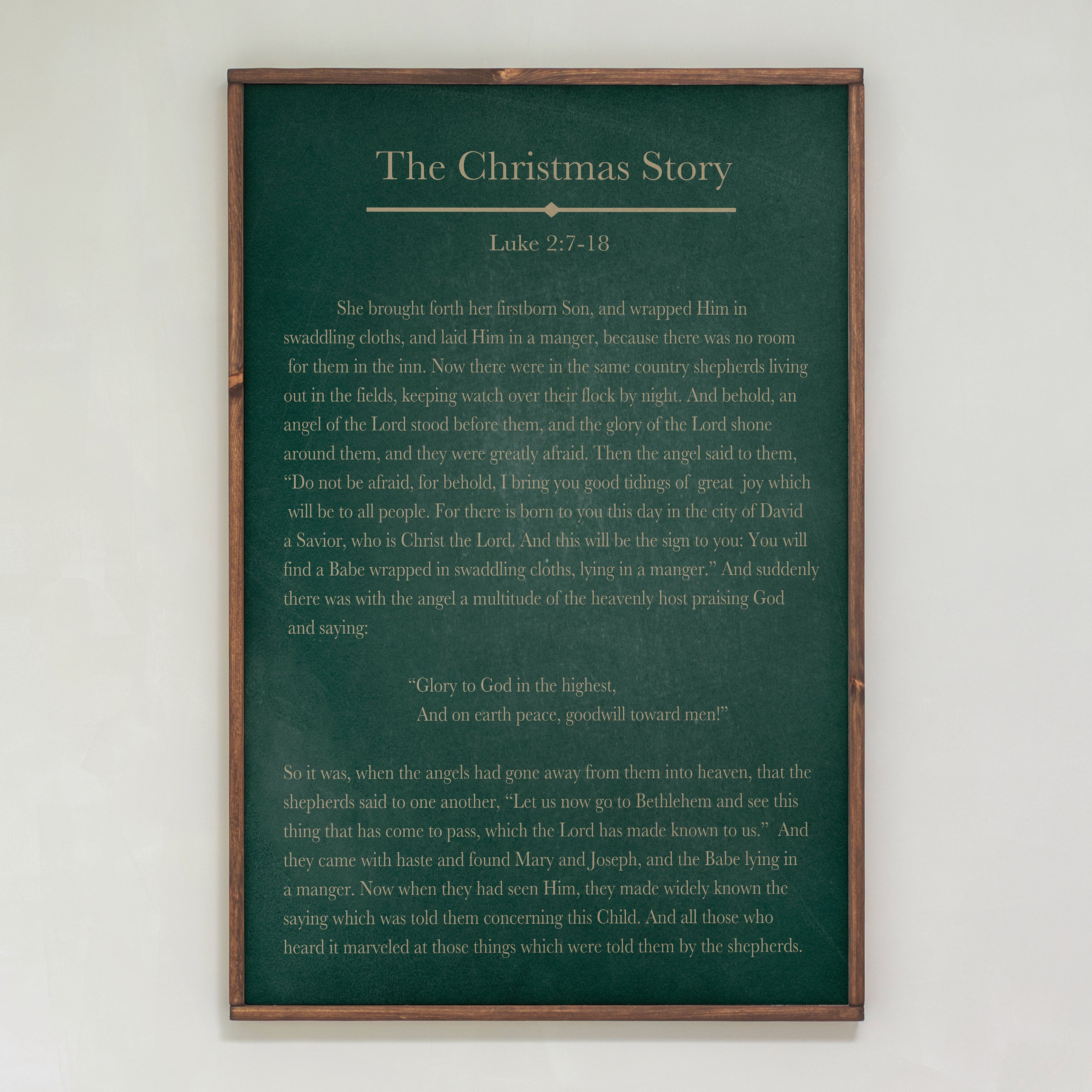 The Christmas Story | Framed Wooden Art | 639